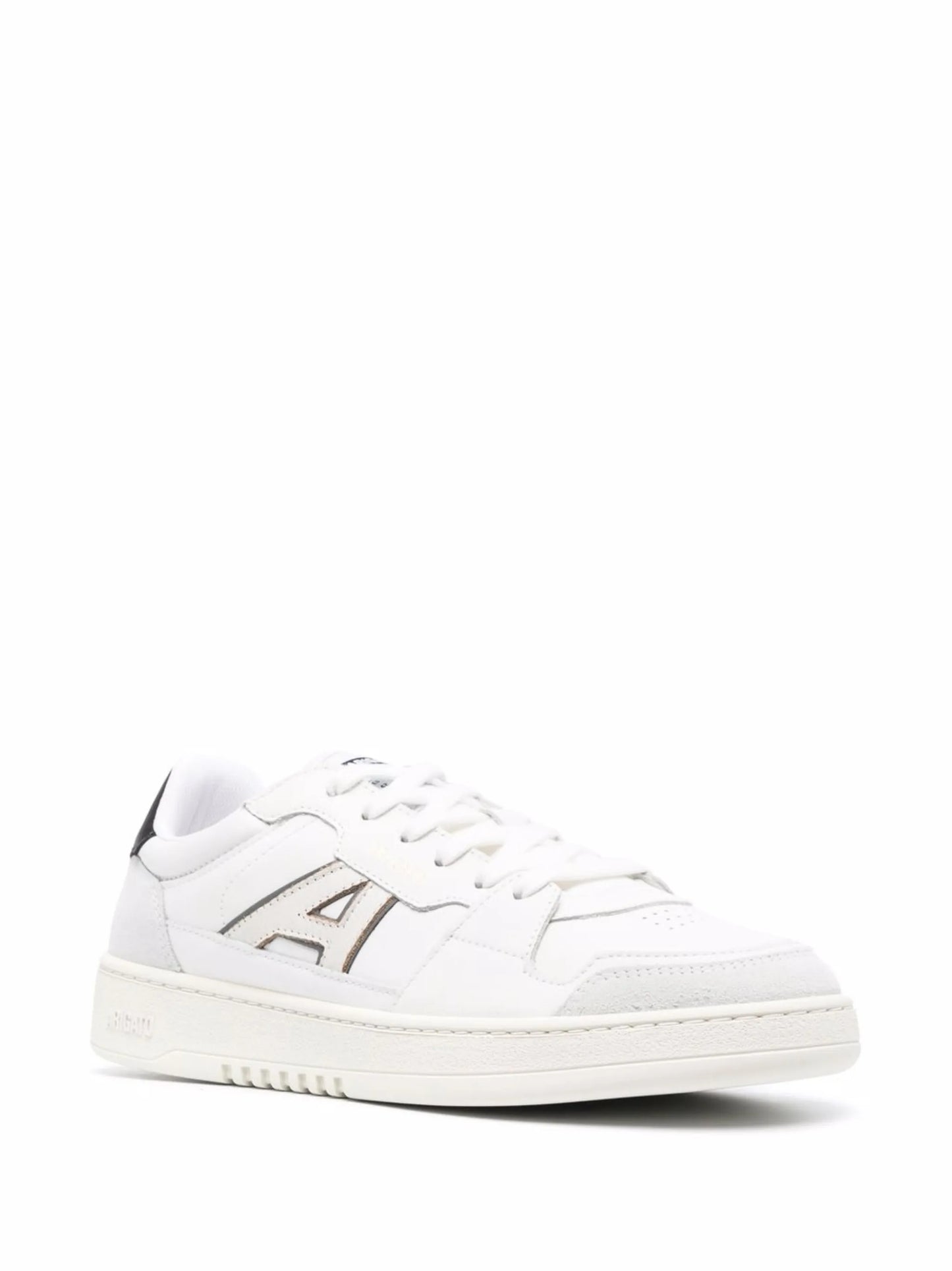 logo-patch low-top leather sneakers