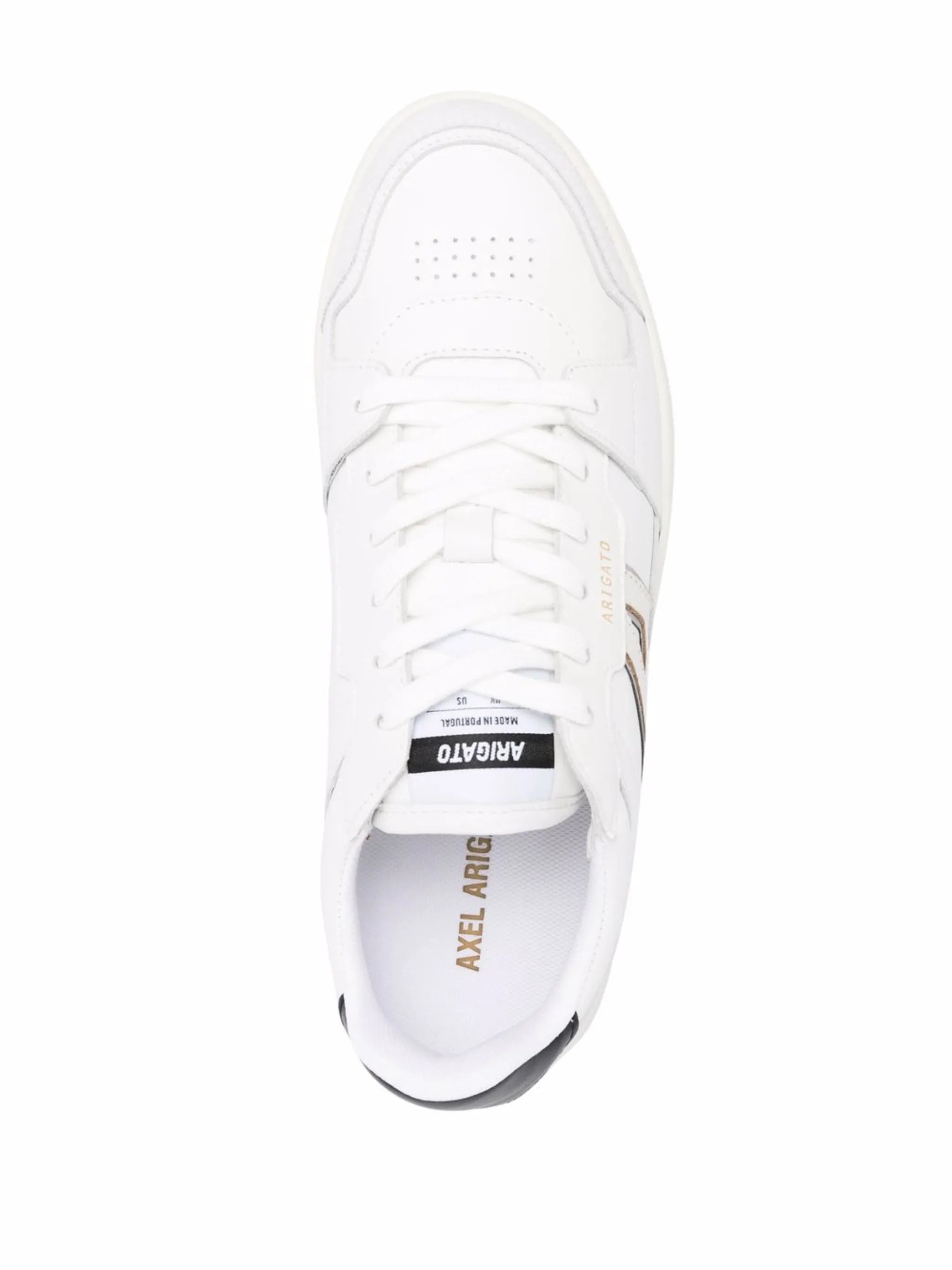 logo-patch low-top leather sneakers