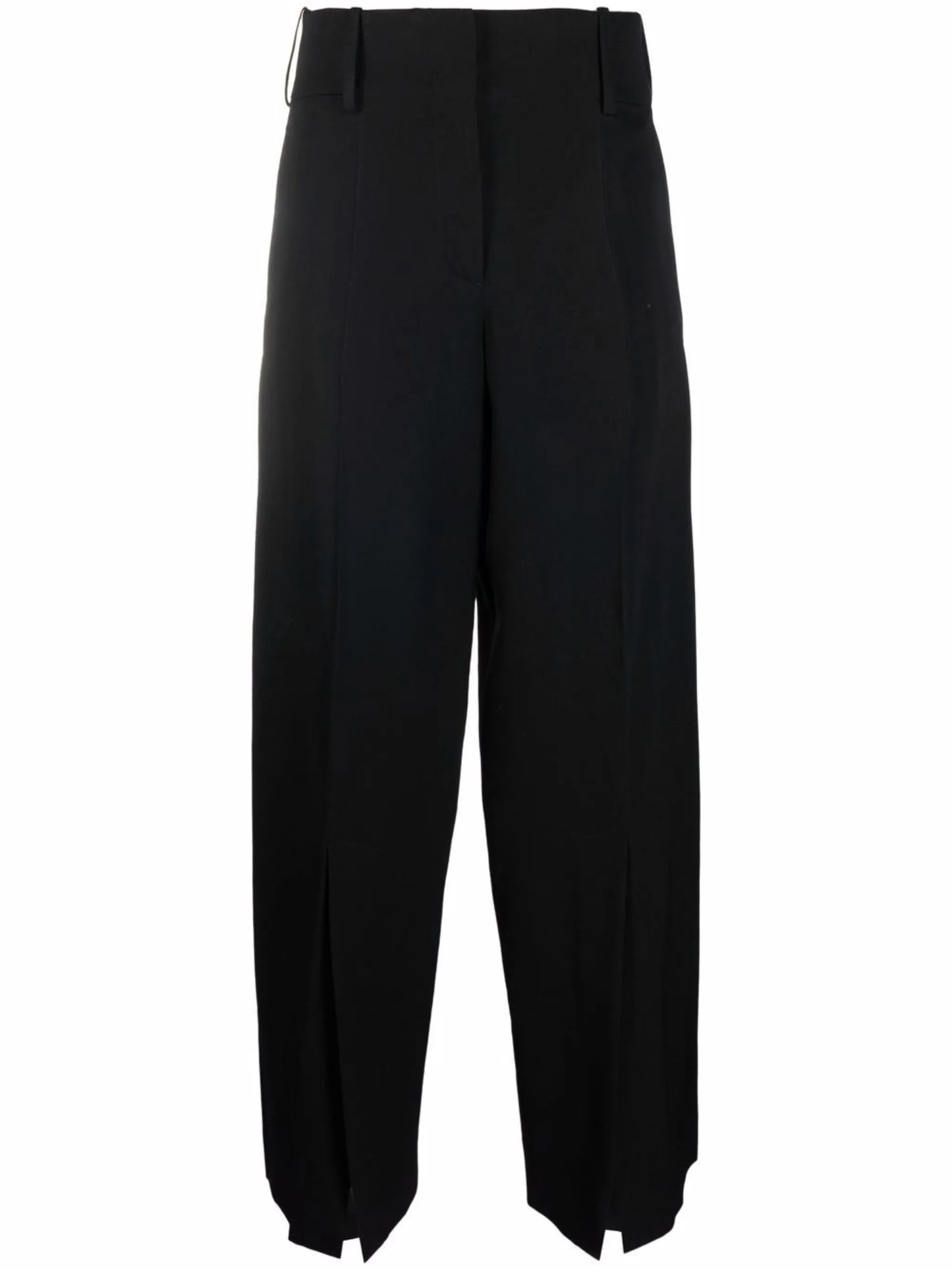 split-hem wide-leg trousers