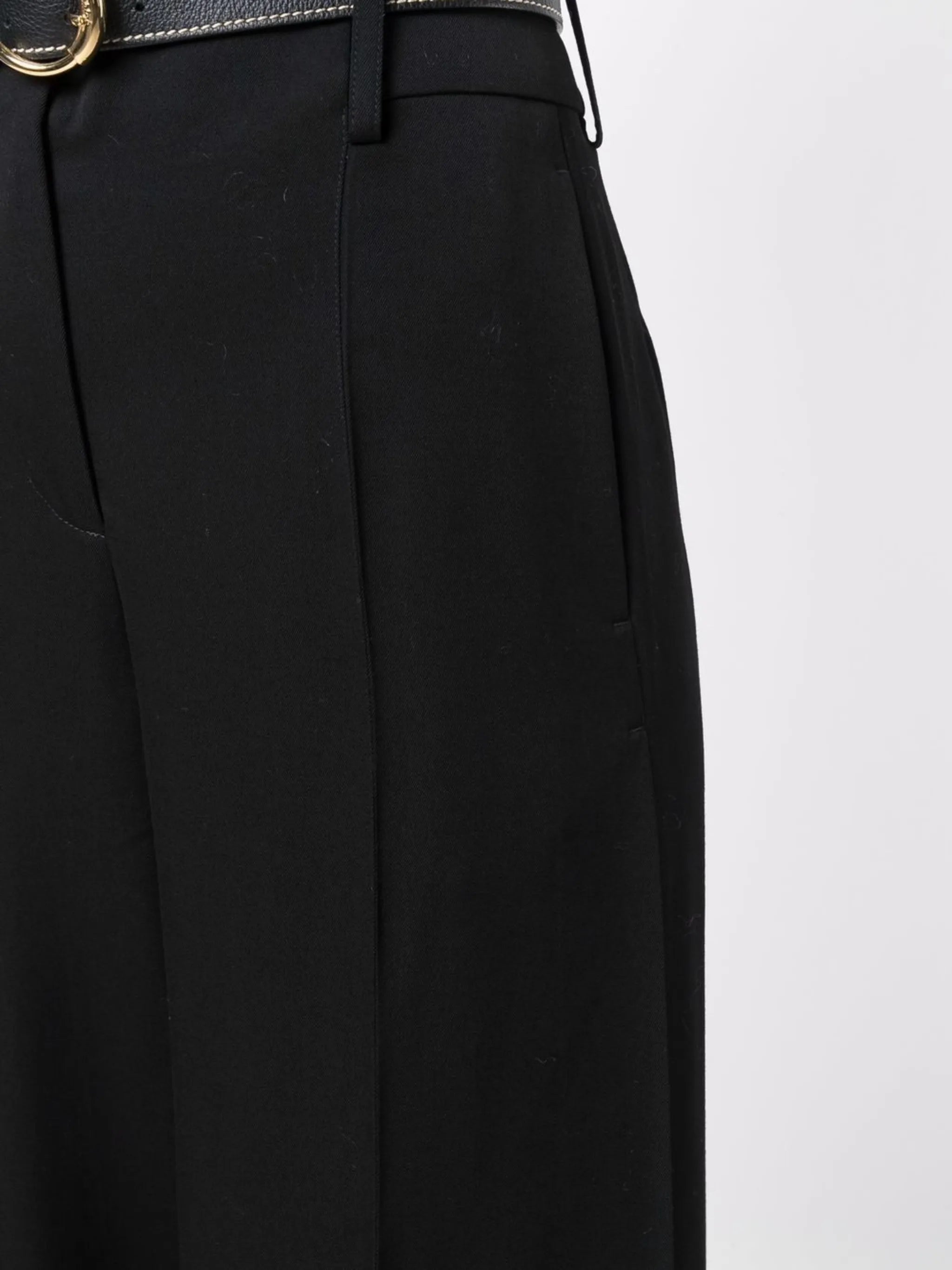 split-hem wide-leg trousers