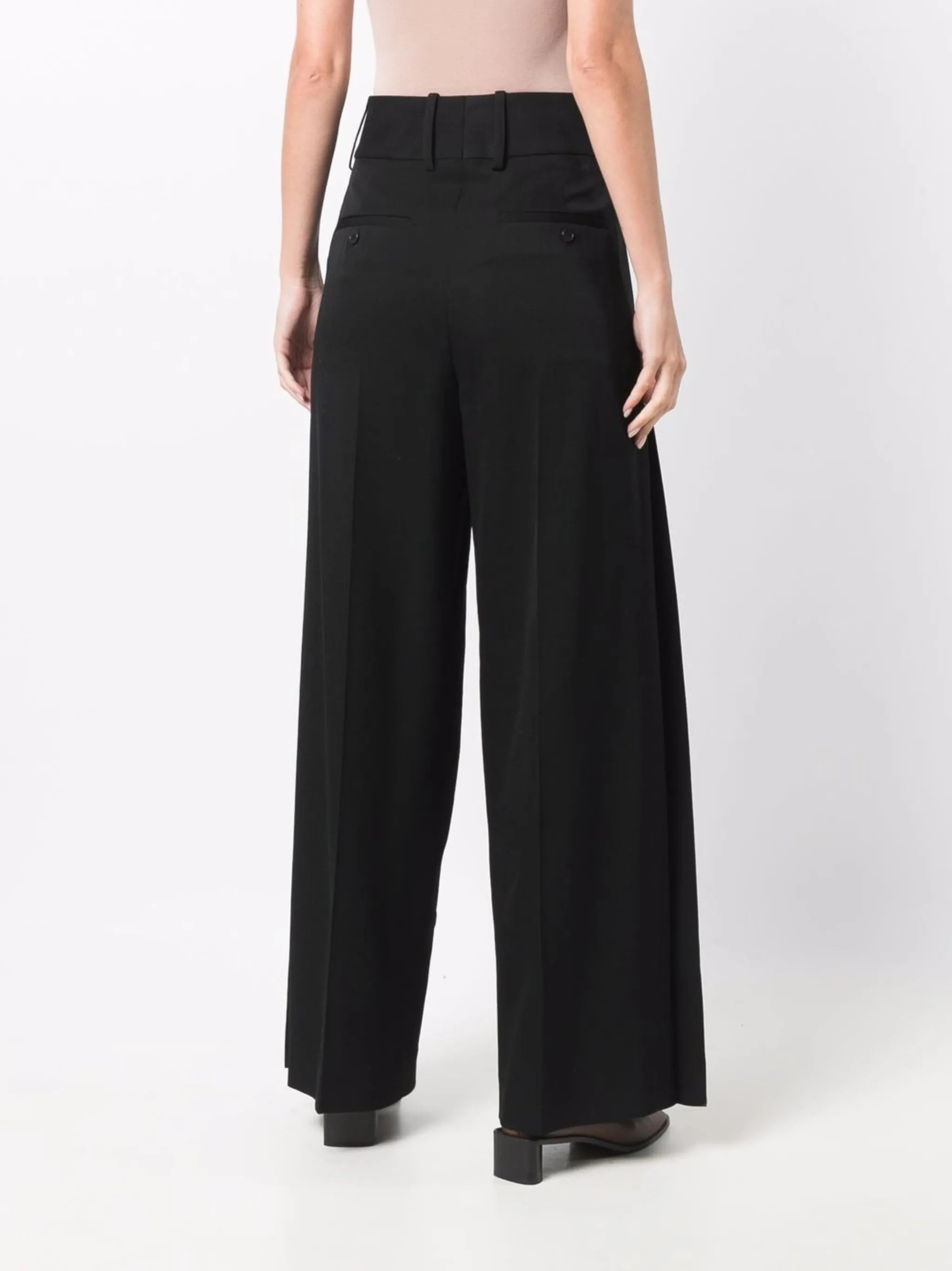 split-hem wide-leg trousers
