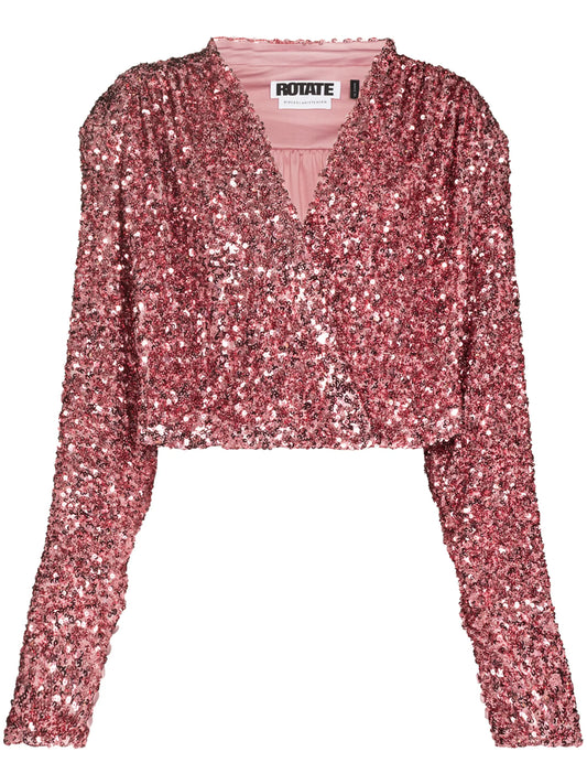 Aurelia sequin-embellished blouse