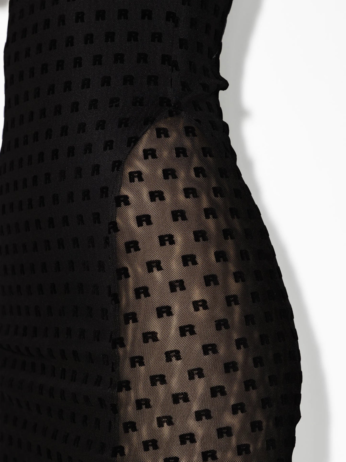 Monique sheer-sleeve minidress