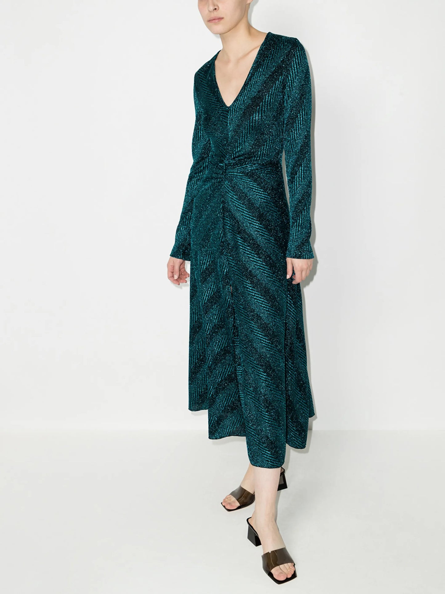 Sierra V-neck midi dress