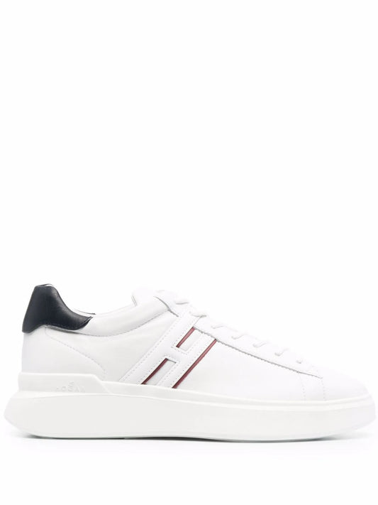 H580 white leather sneakers