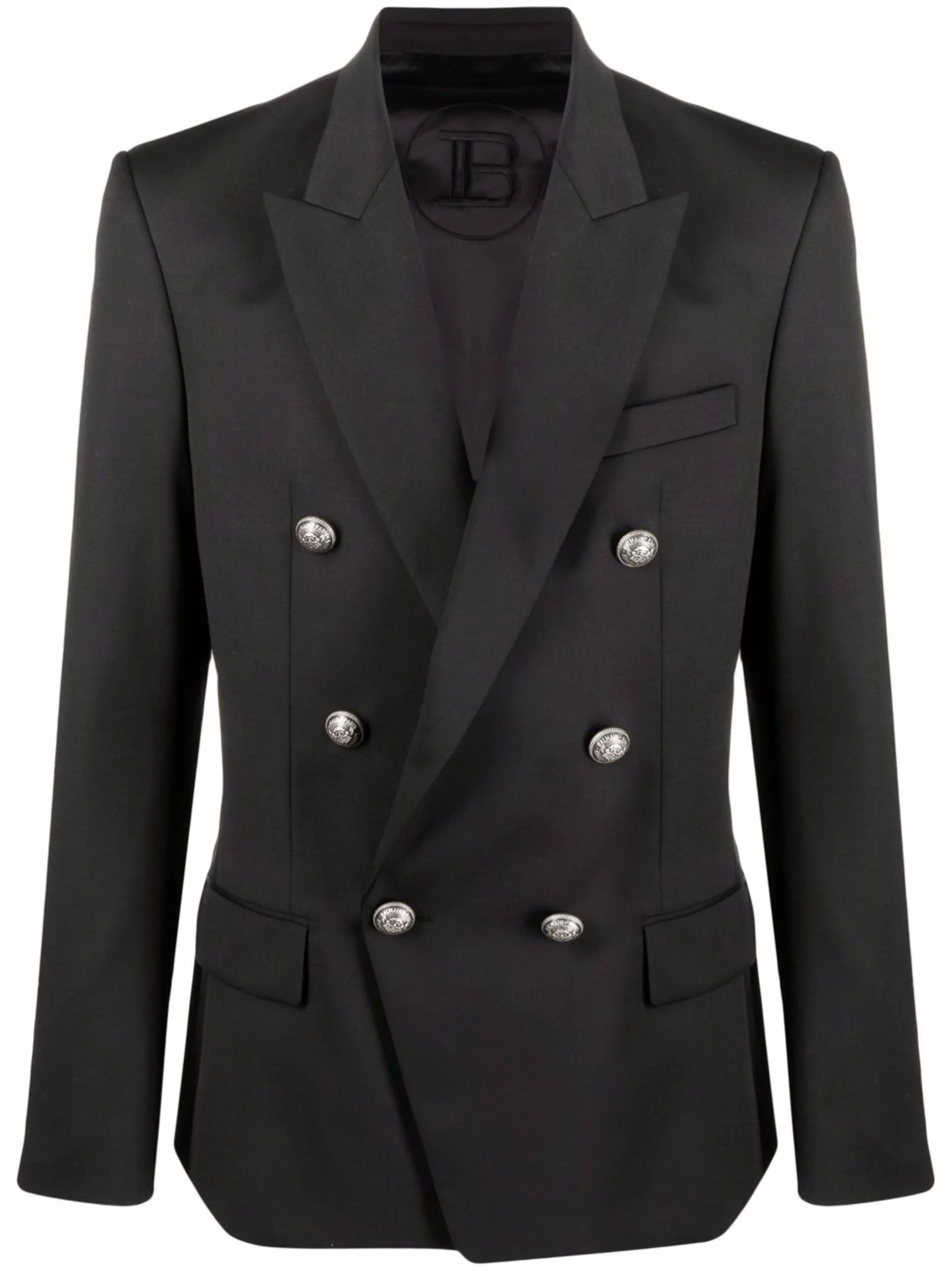double-breasted wool blazer