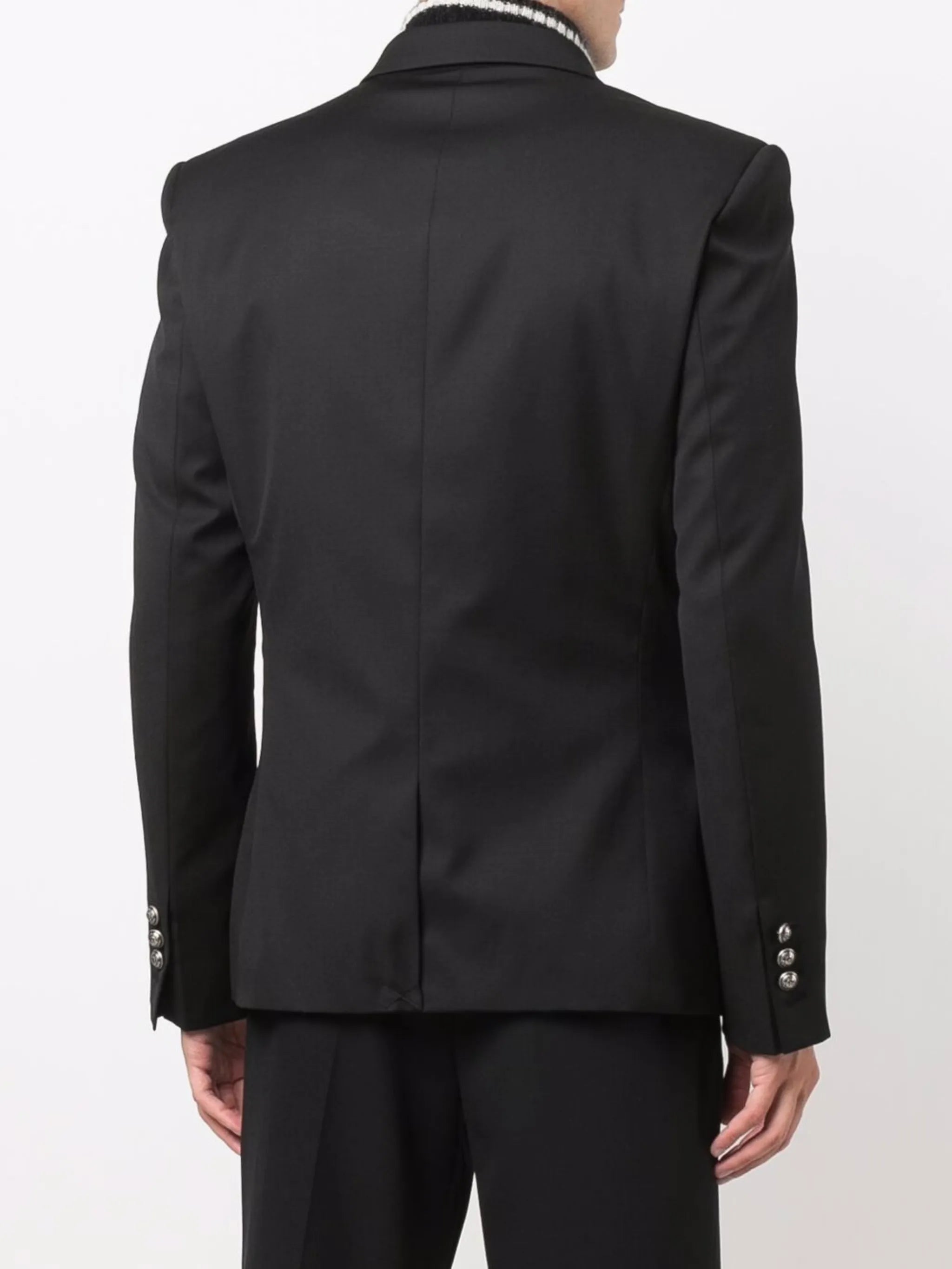 double-breasted wool blazer
