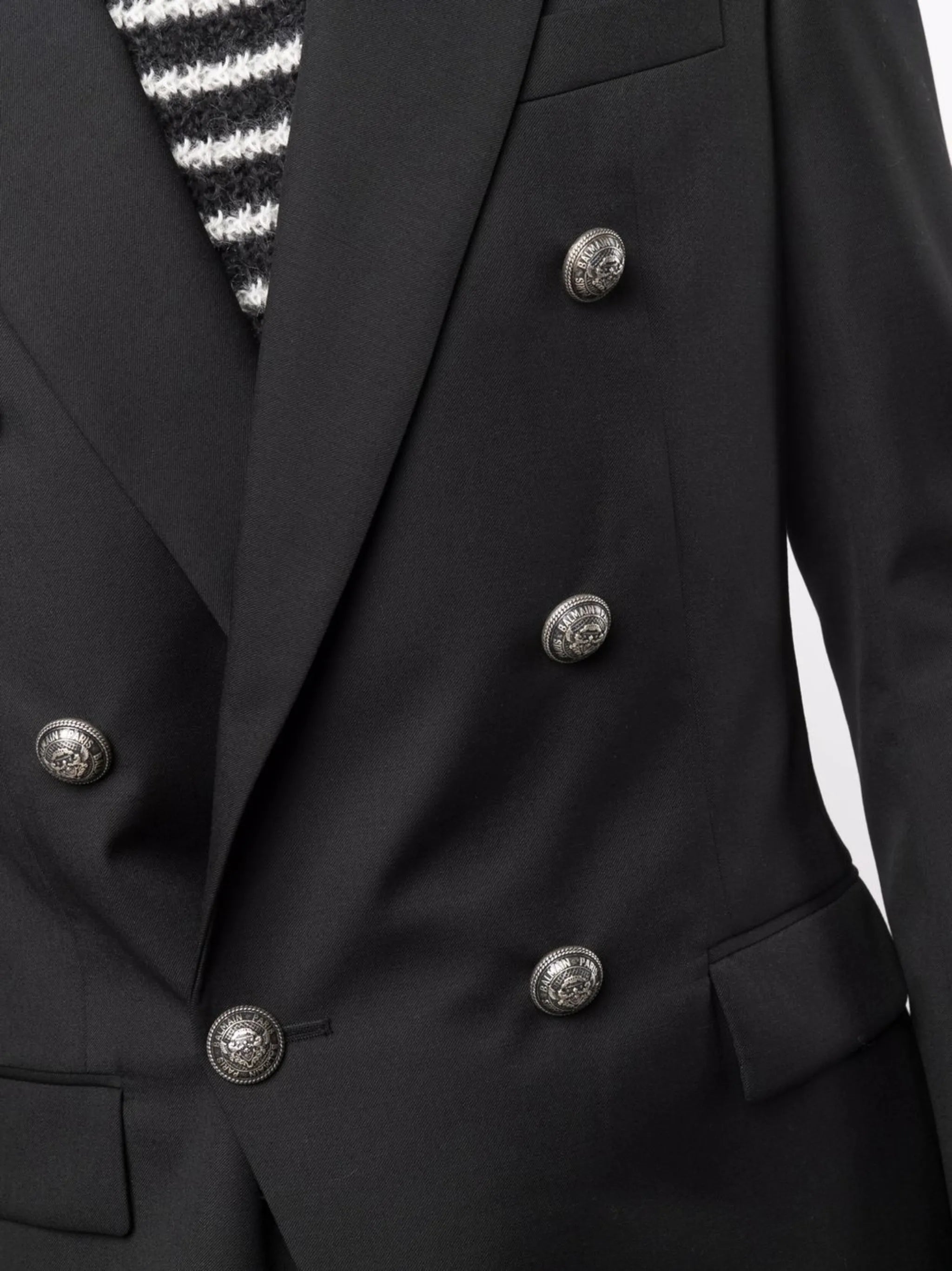 double-breasted wool blazer