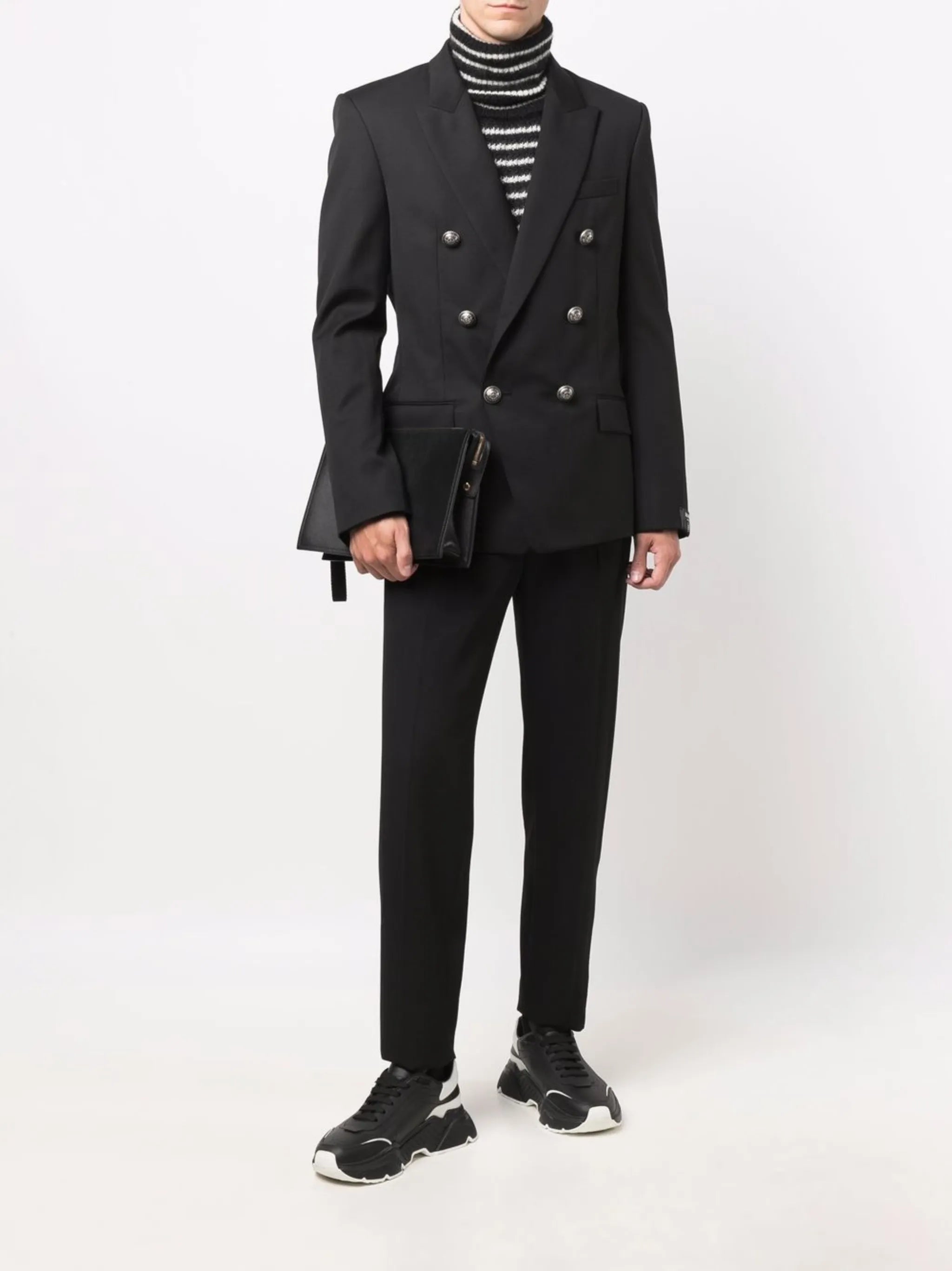 double-breasted wool blazer