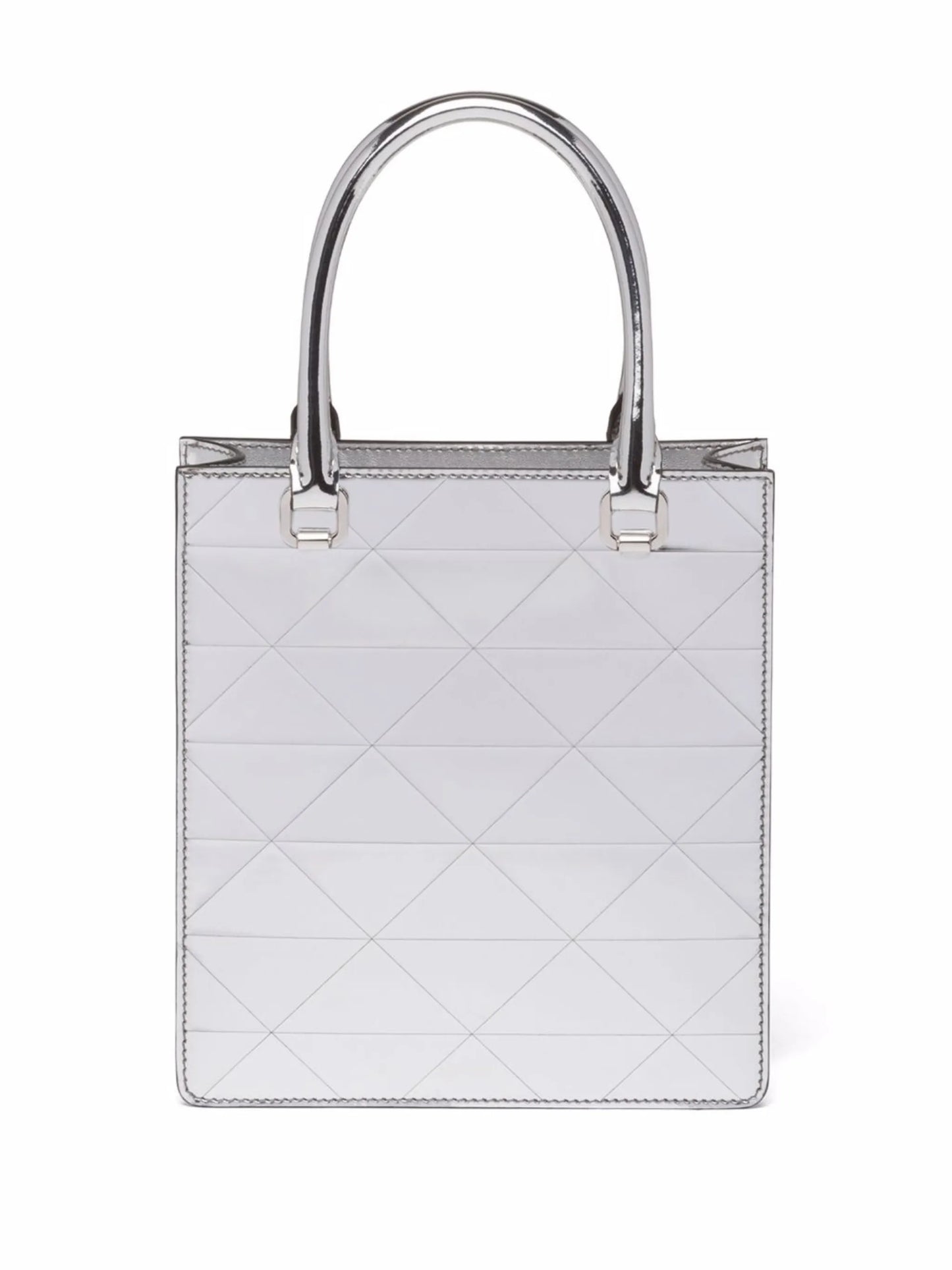 hammered triangle-panel mini bag