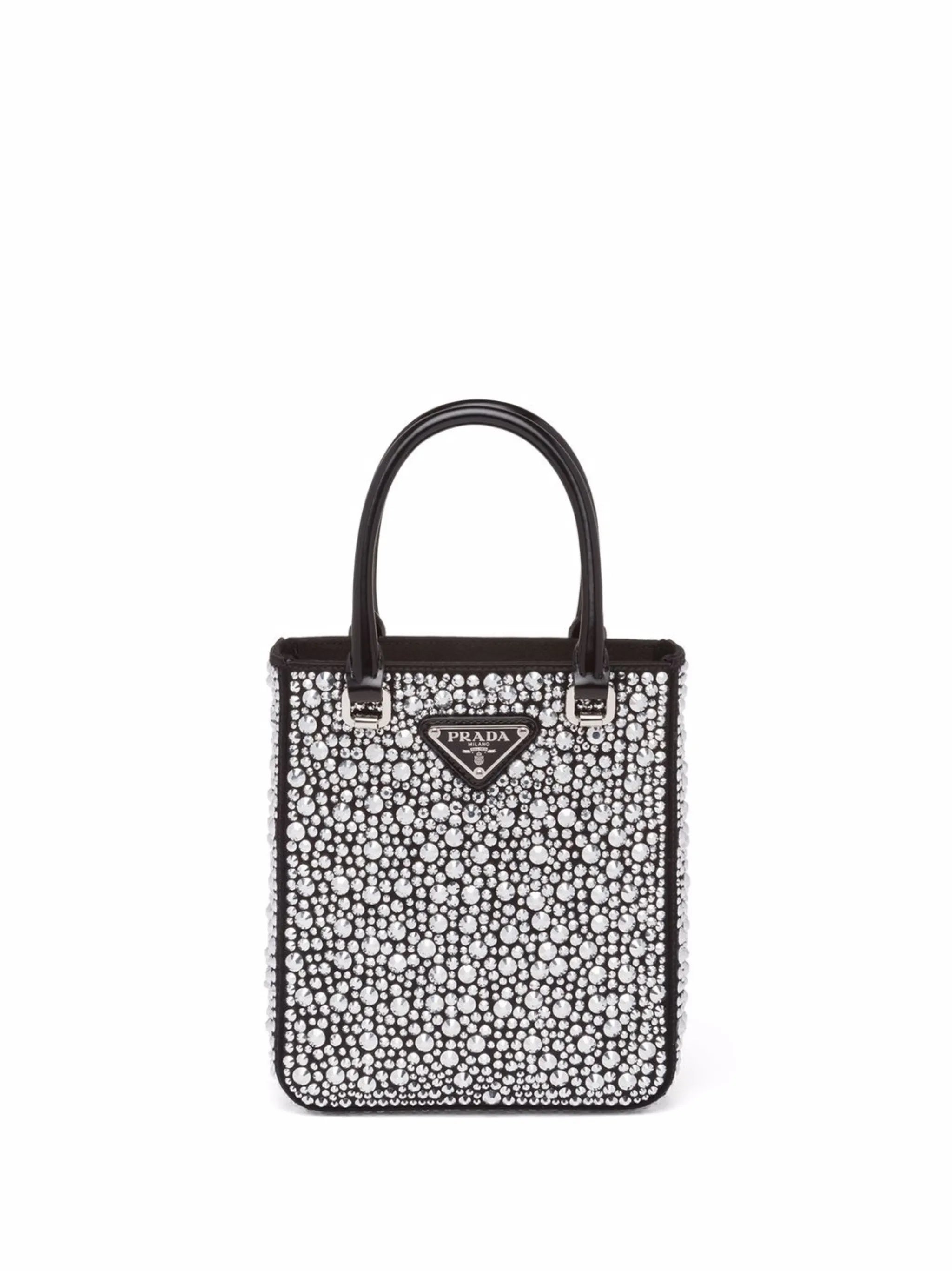 mini crystal-embellished shopper tote bag