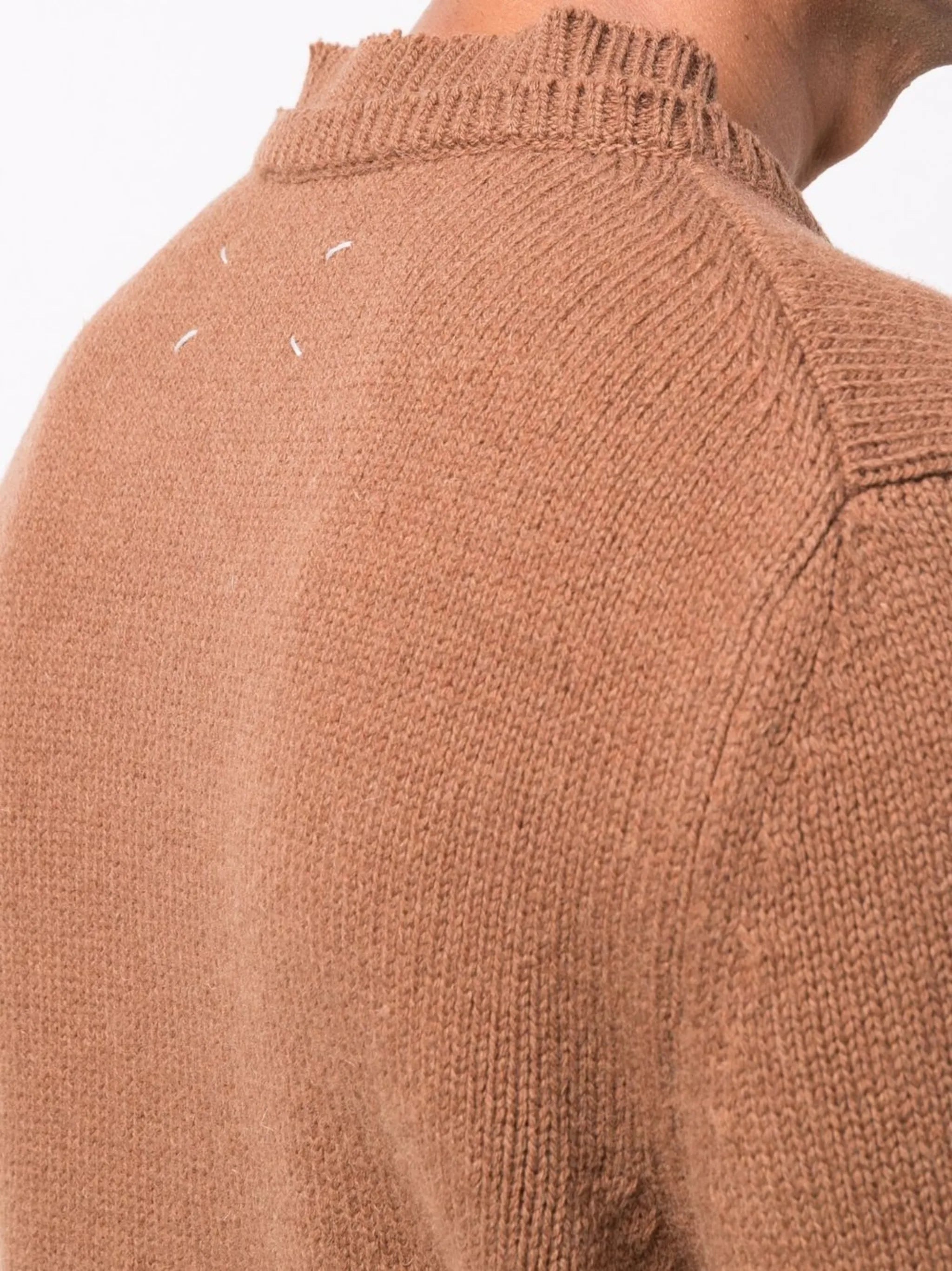 distressed wool jumper