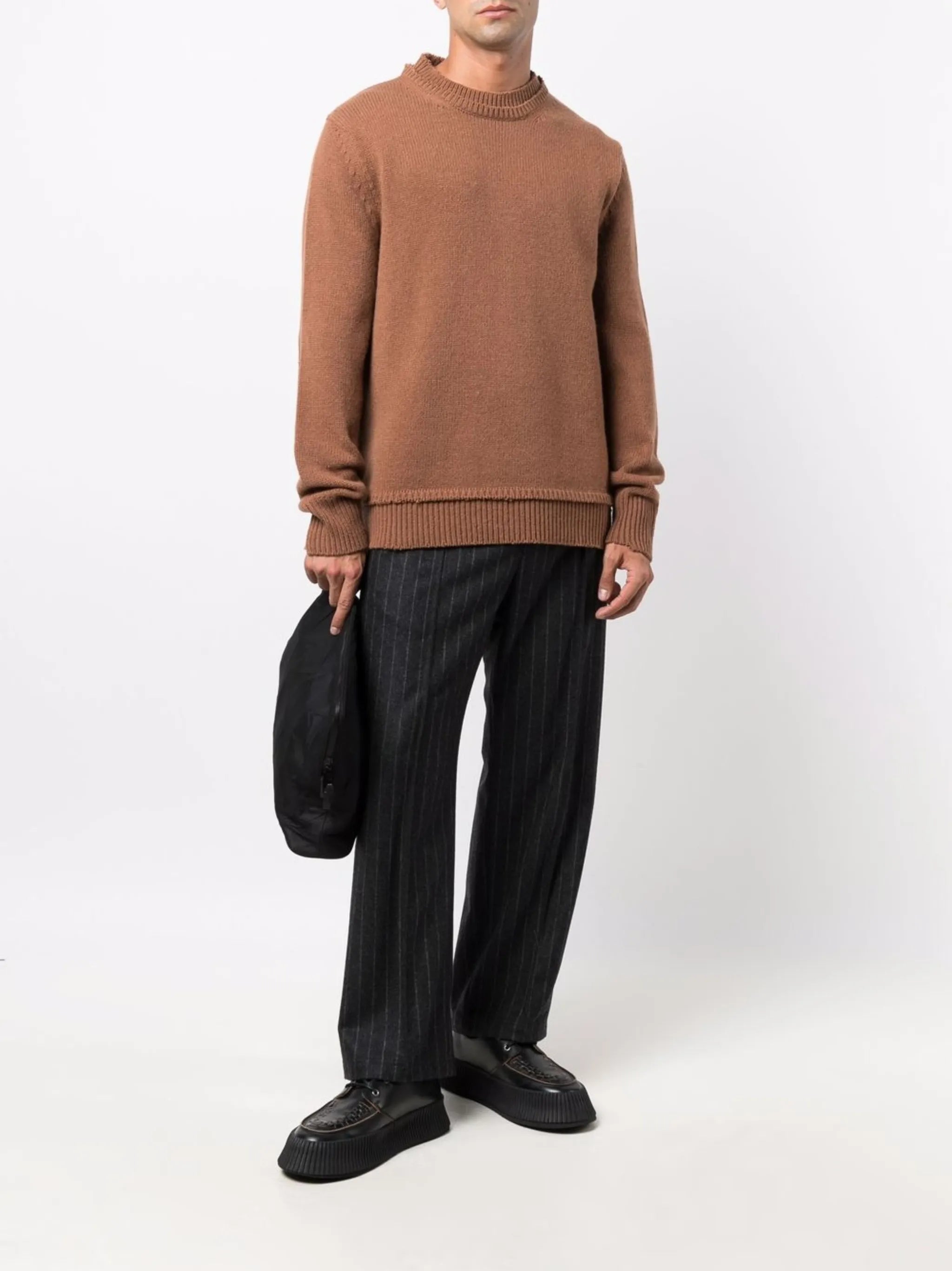 distressed wool jumper