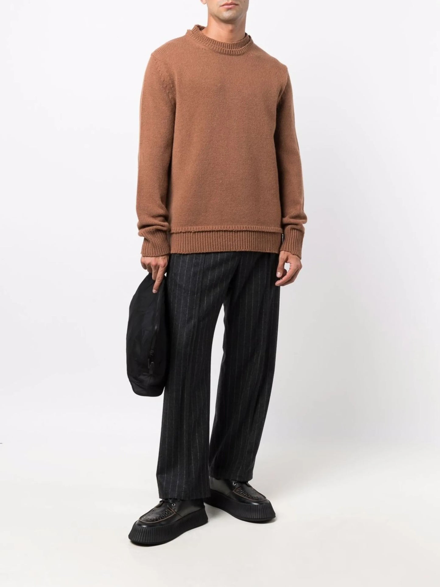 distressed wool jumper