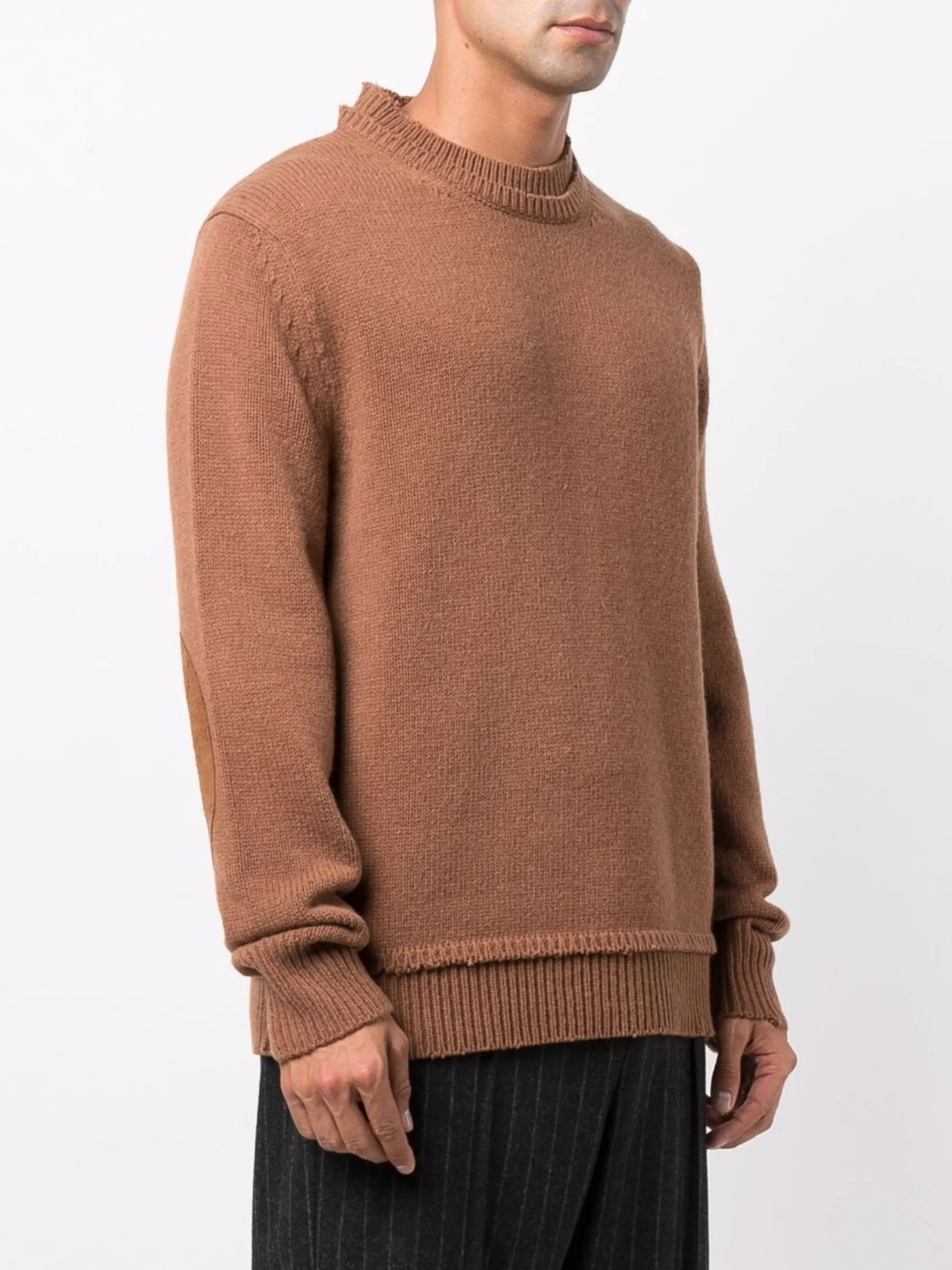 distressed wool jumper