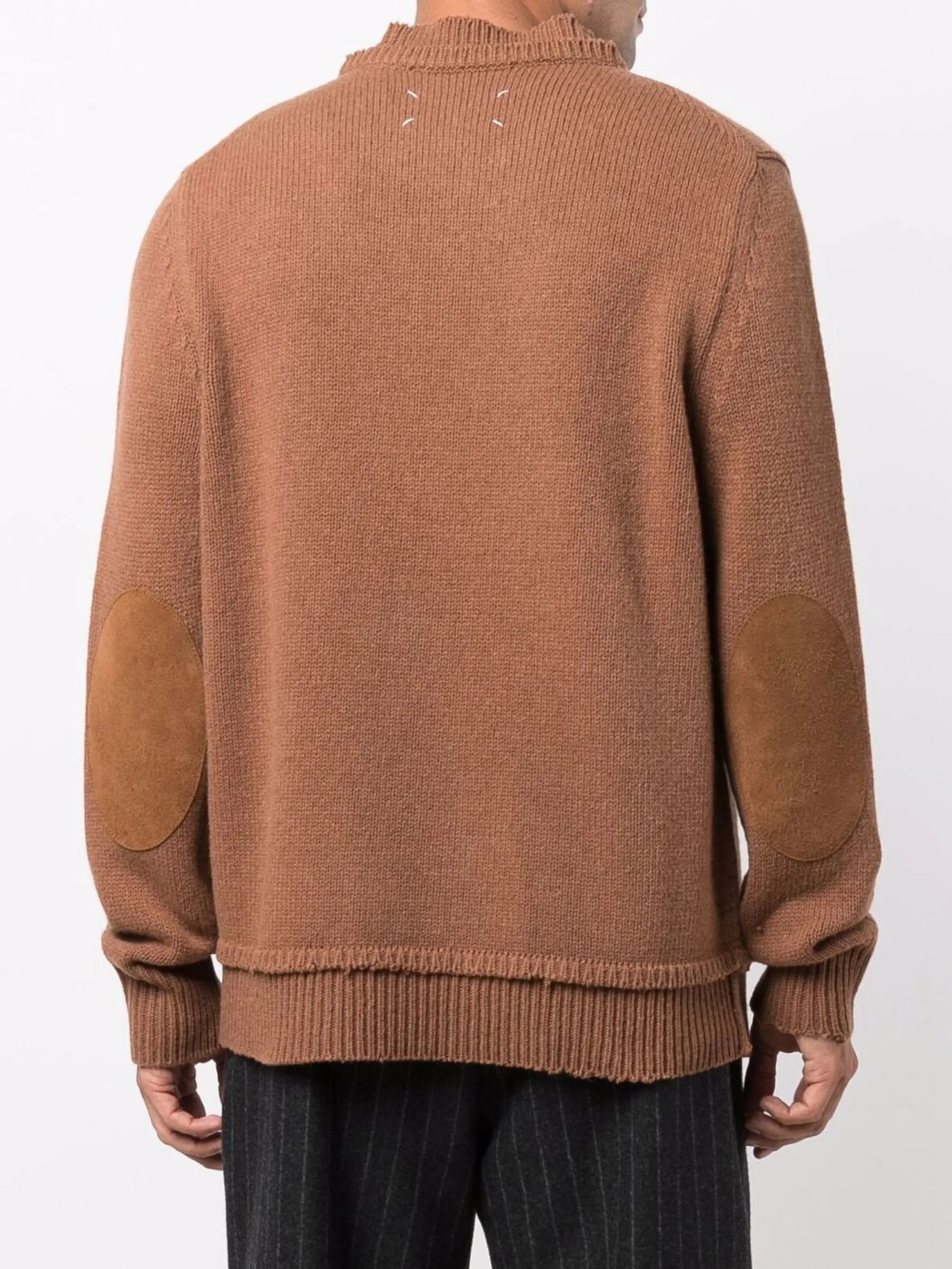 distressed wool jumper