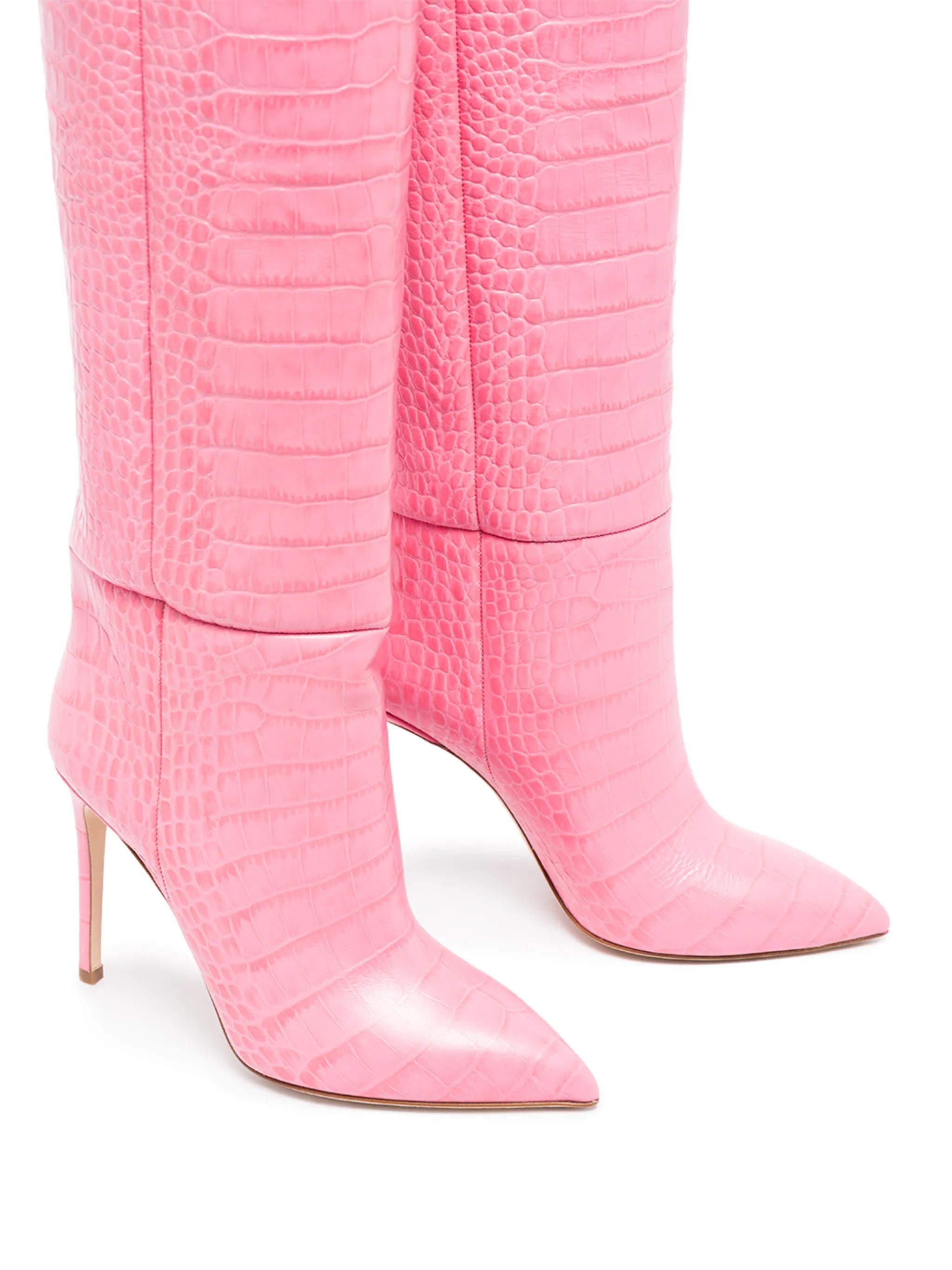 crocodile-embossed 105mm boots