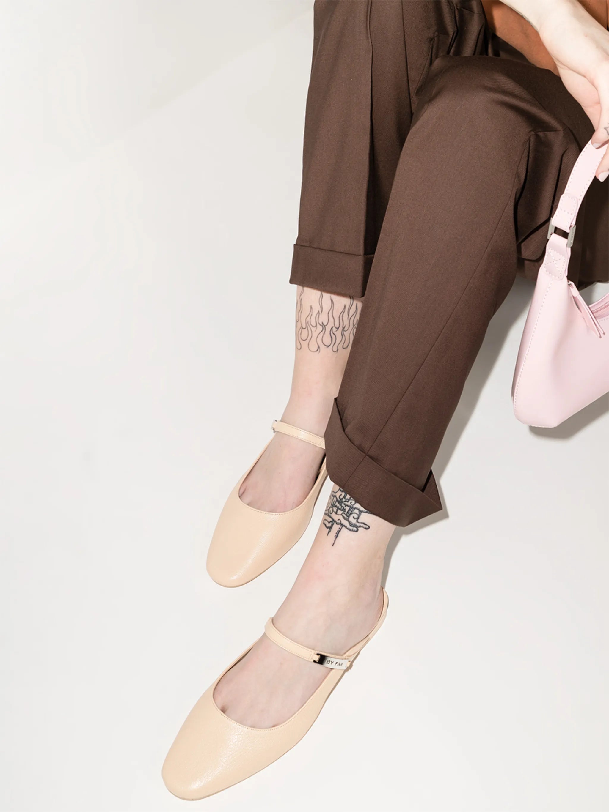 Etta grained leather mules