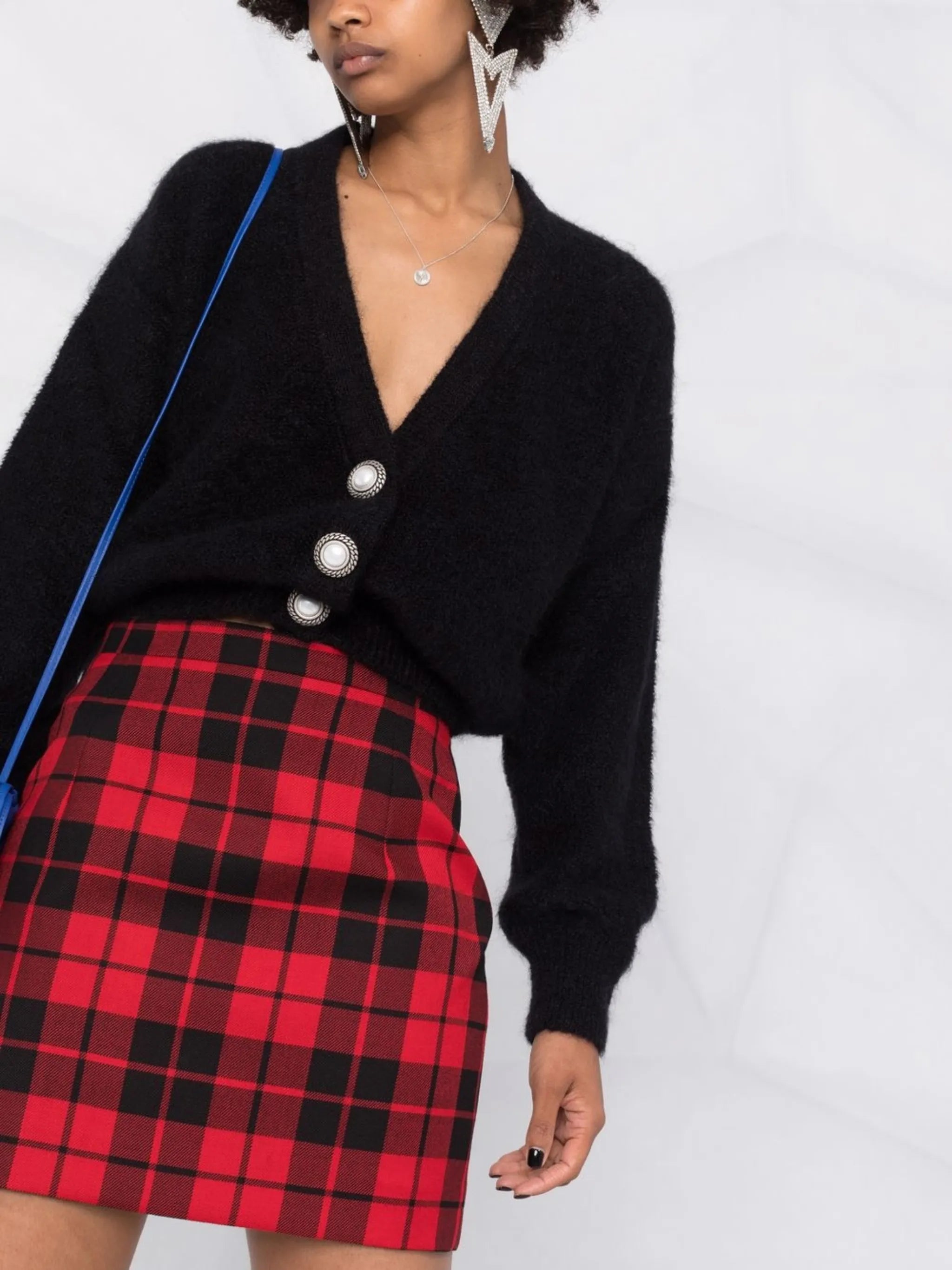 V-neck cropped cardigan