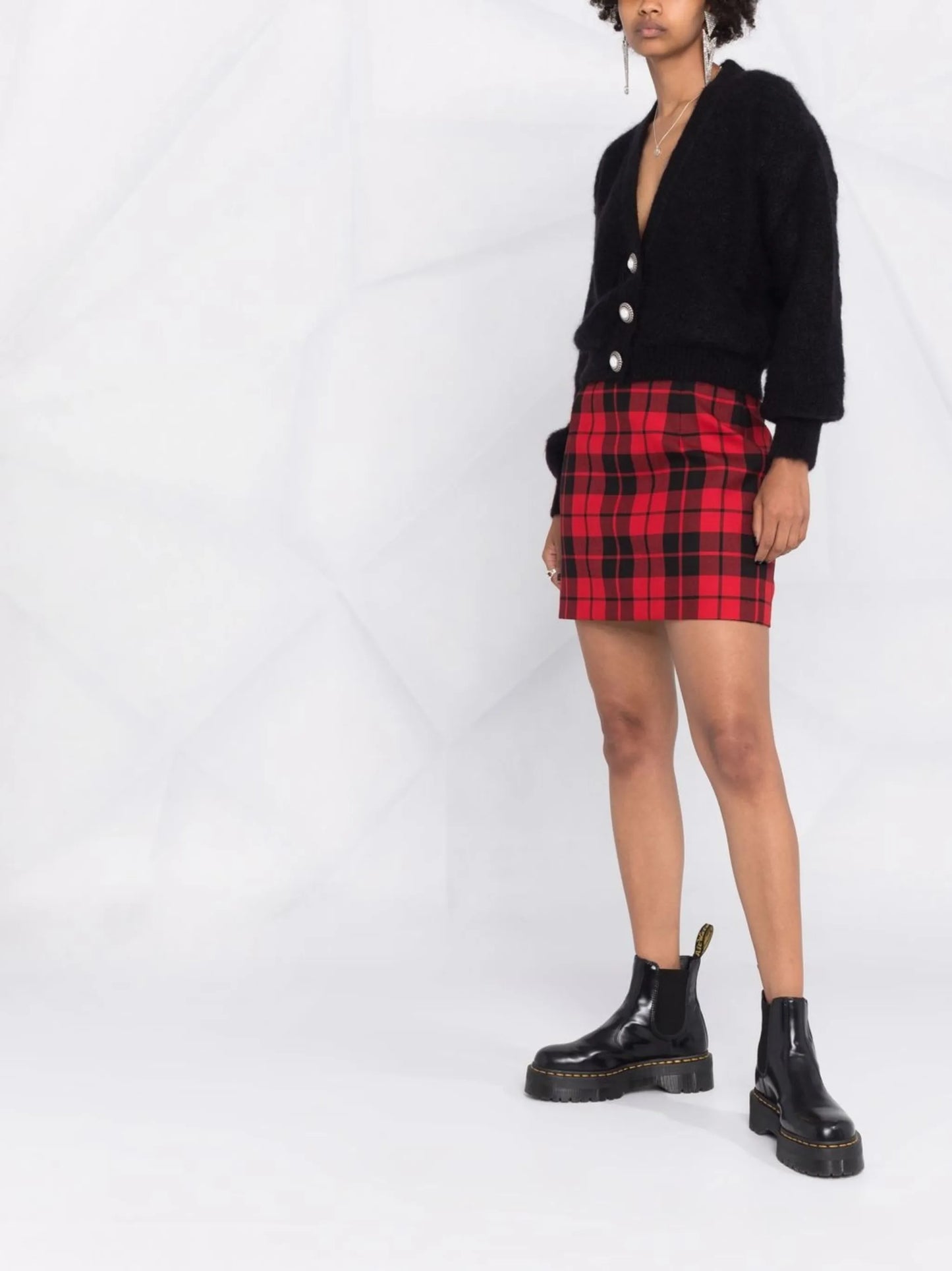 V-neck cropped cardigan