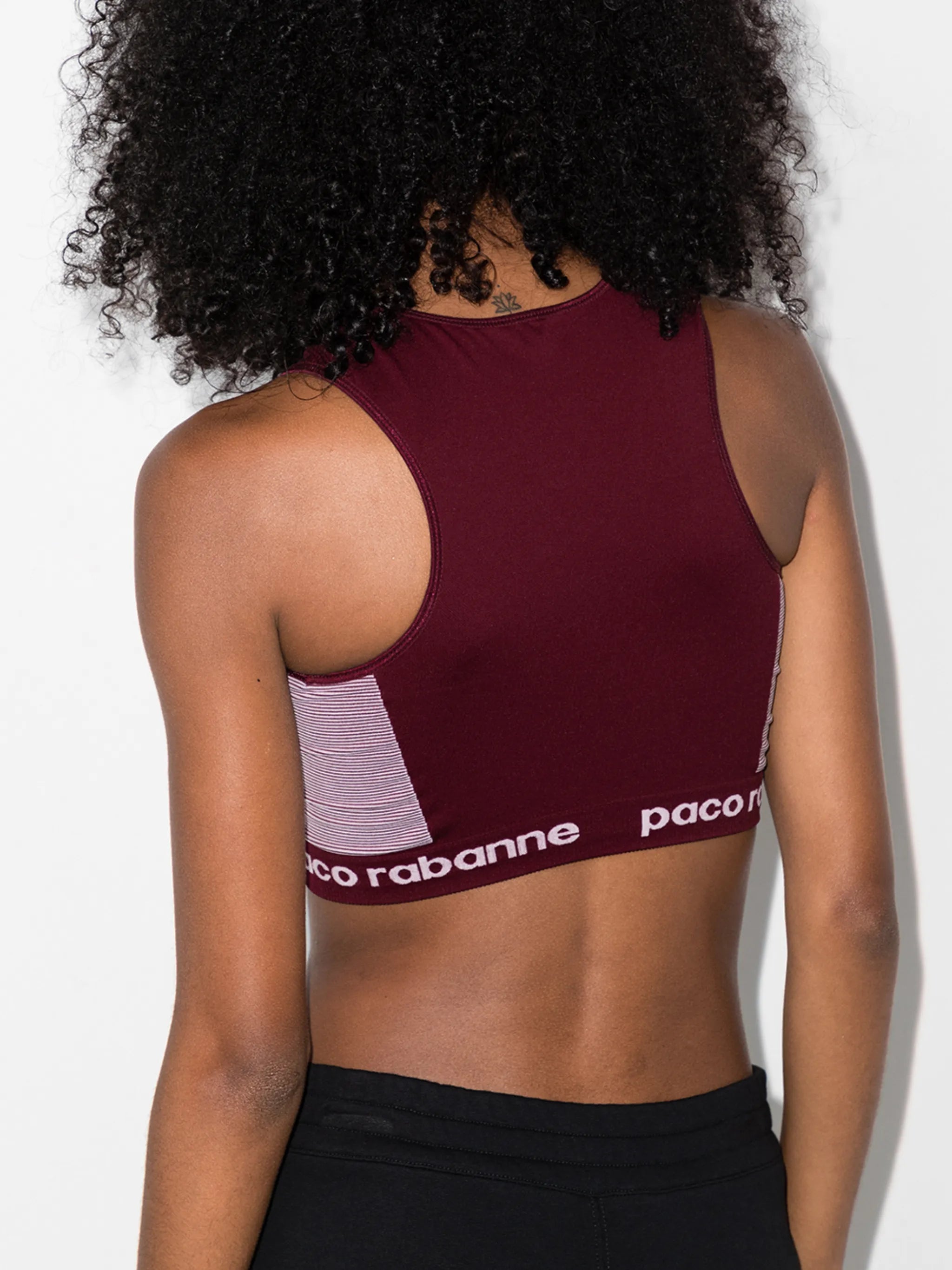 logo waistband sports bra