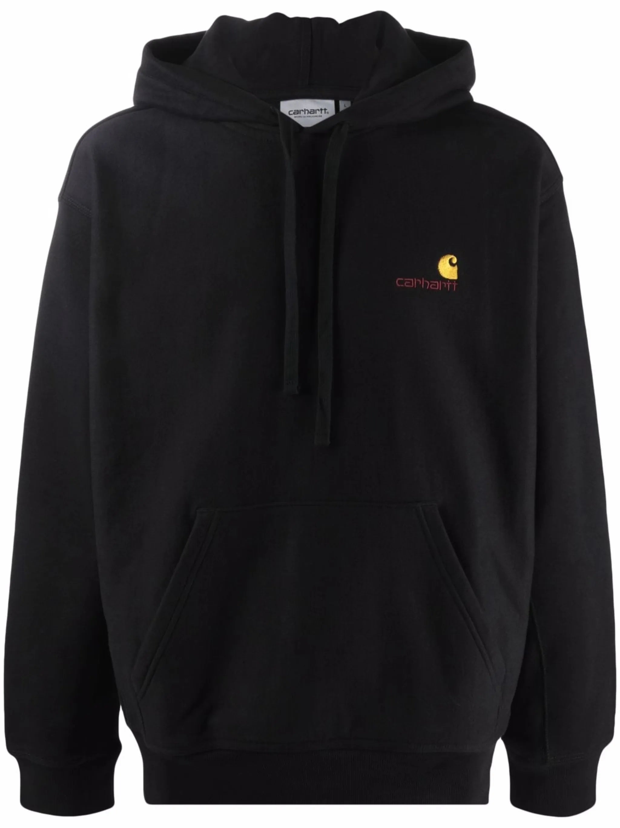embroidered logo drawstring hoodie