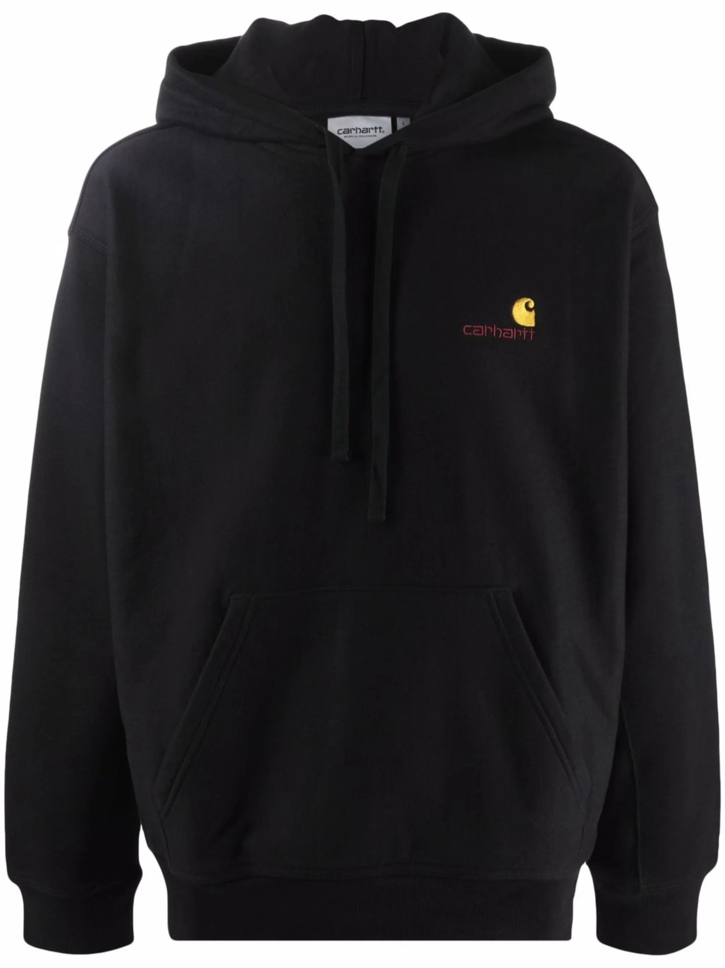 embroidered logo drawstring hoodie
