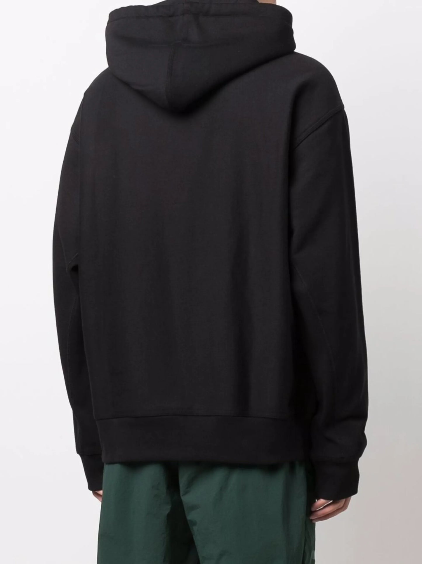 embroidered logo drawstring hoodie