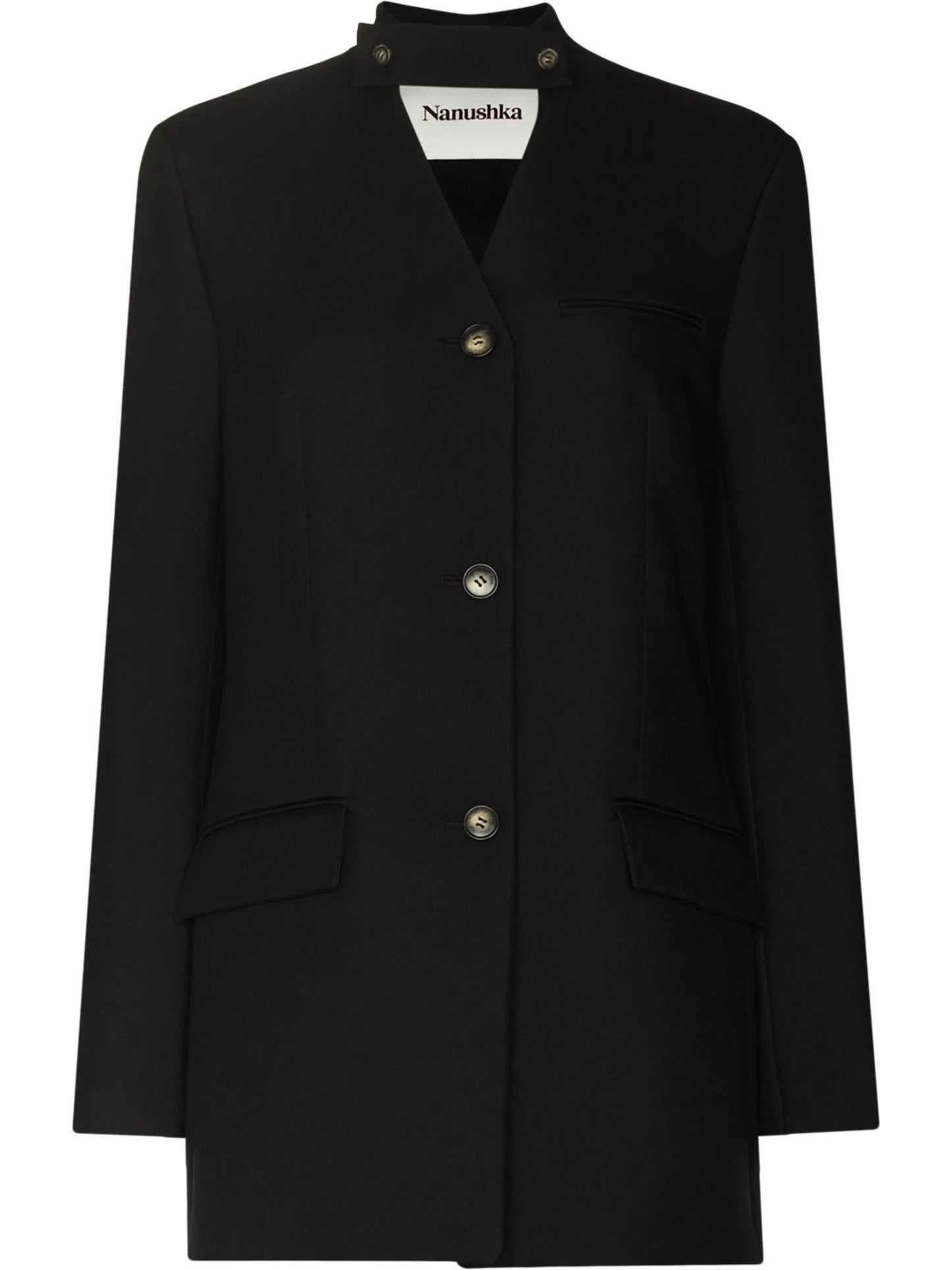 Anago collarless blazer