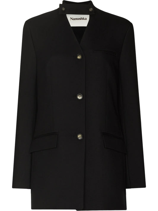 Anago collarless blazer