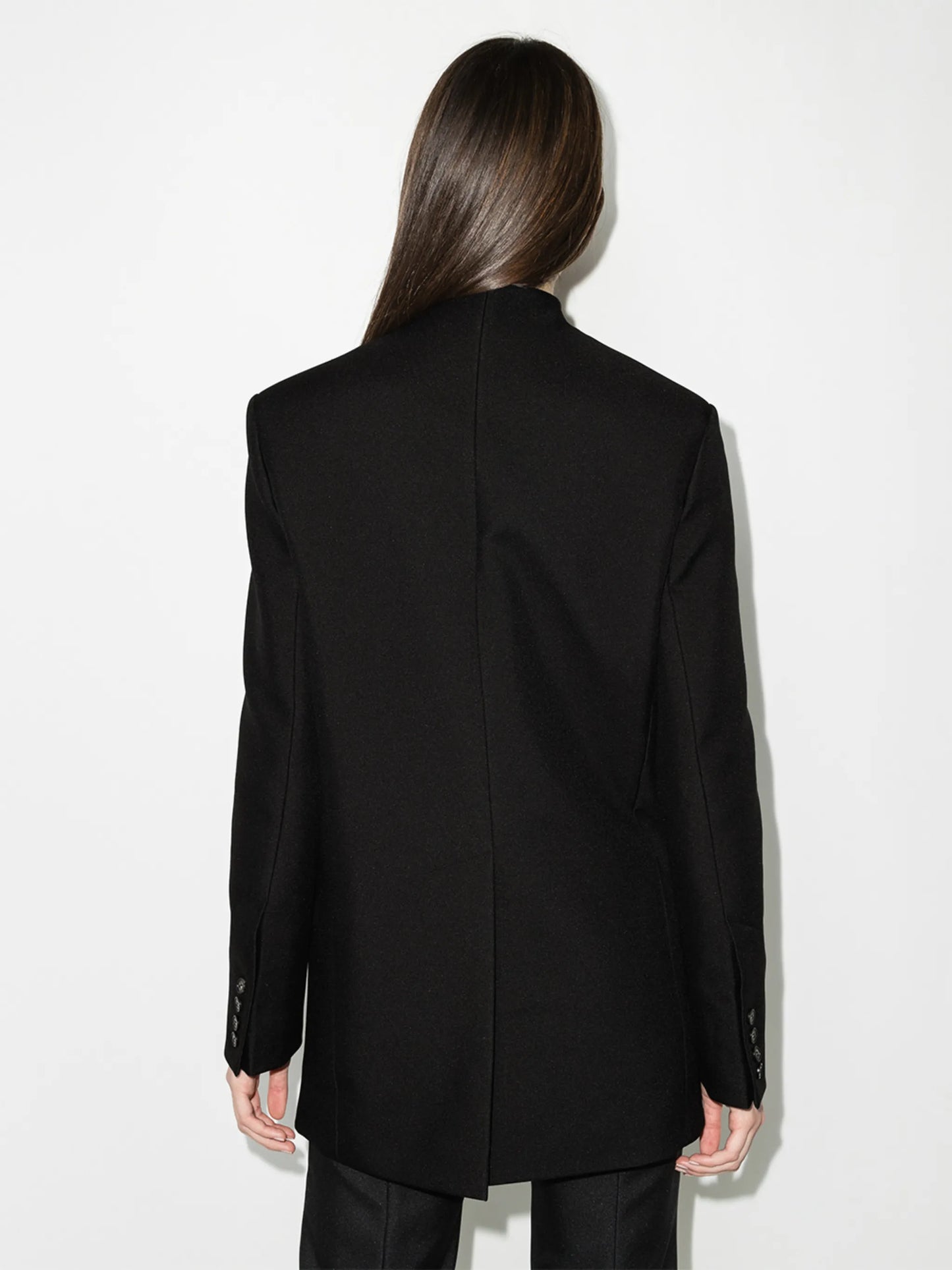 Anago collarless blazer