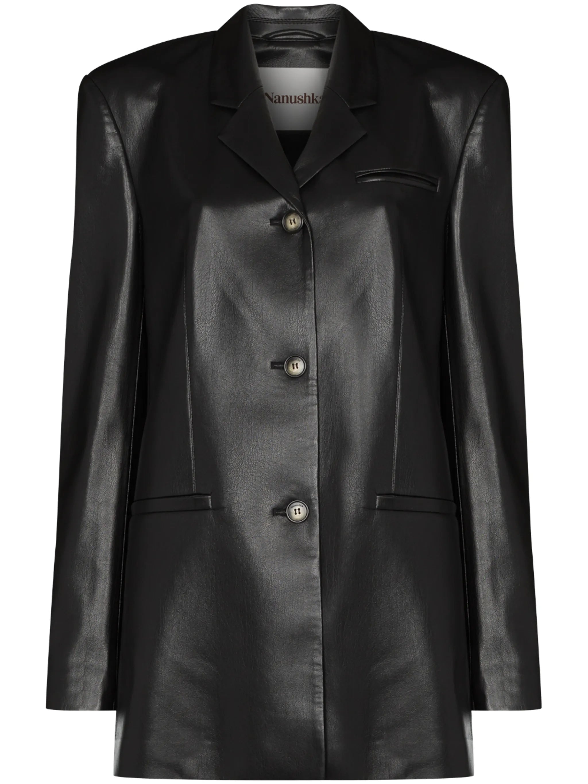 Mersey faux-leather blazer