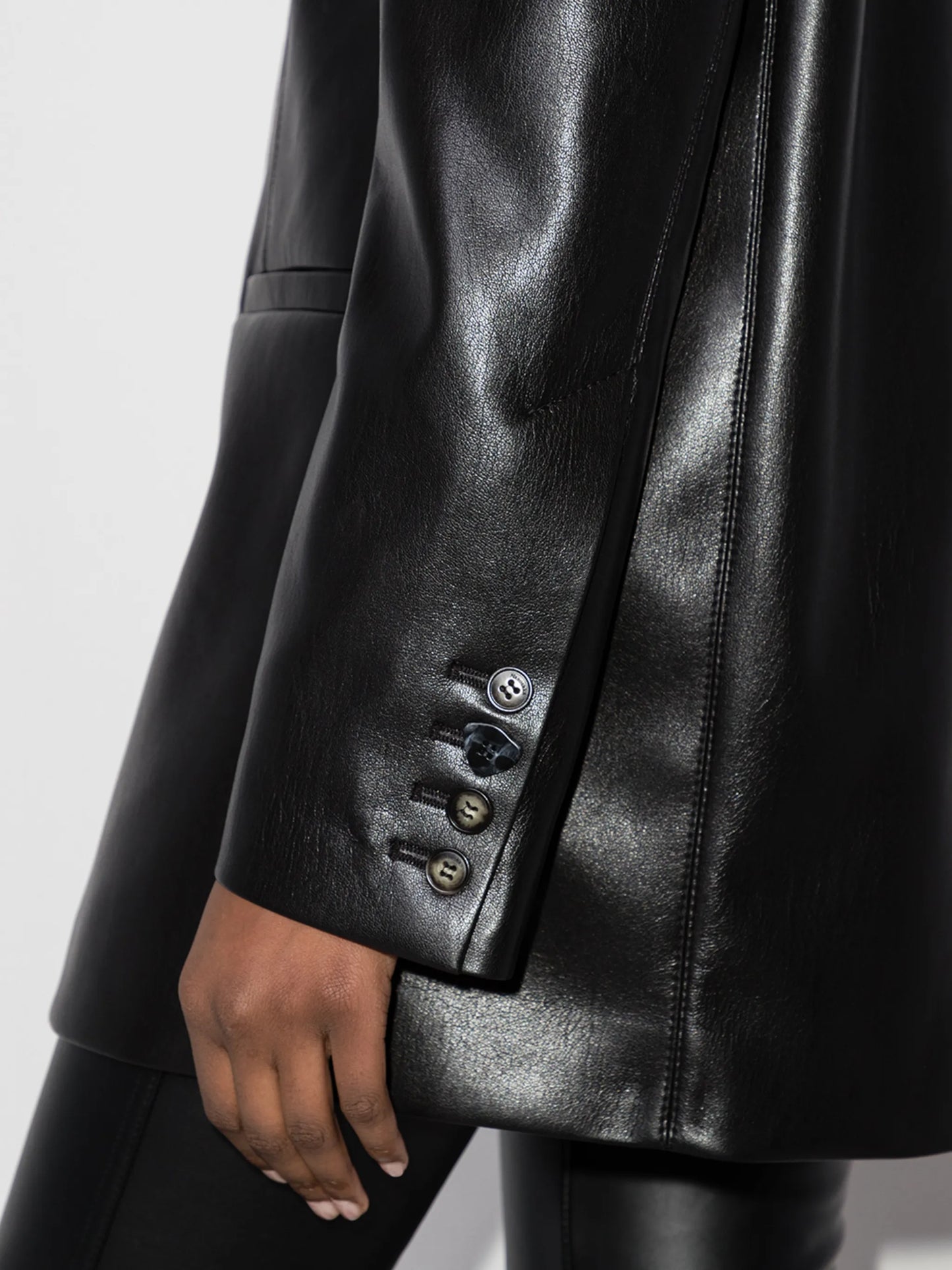 Mersey faux-leather blazer