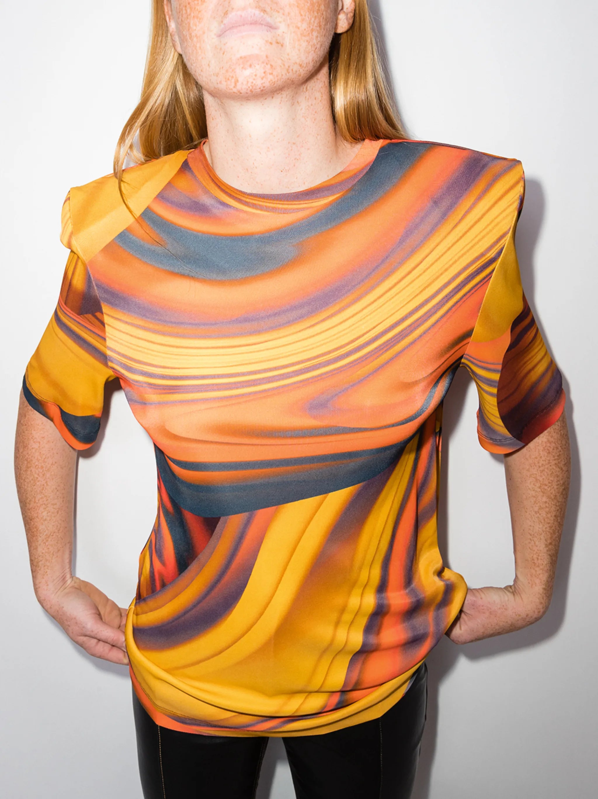 Bella abstract-print T-shirt