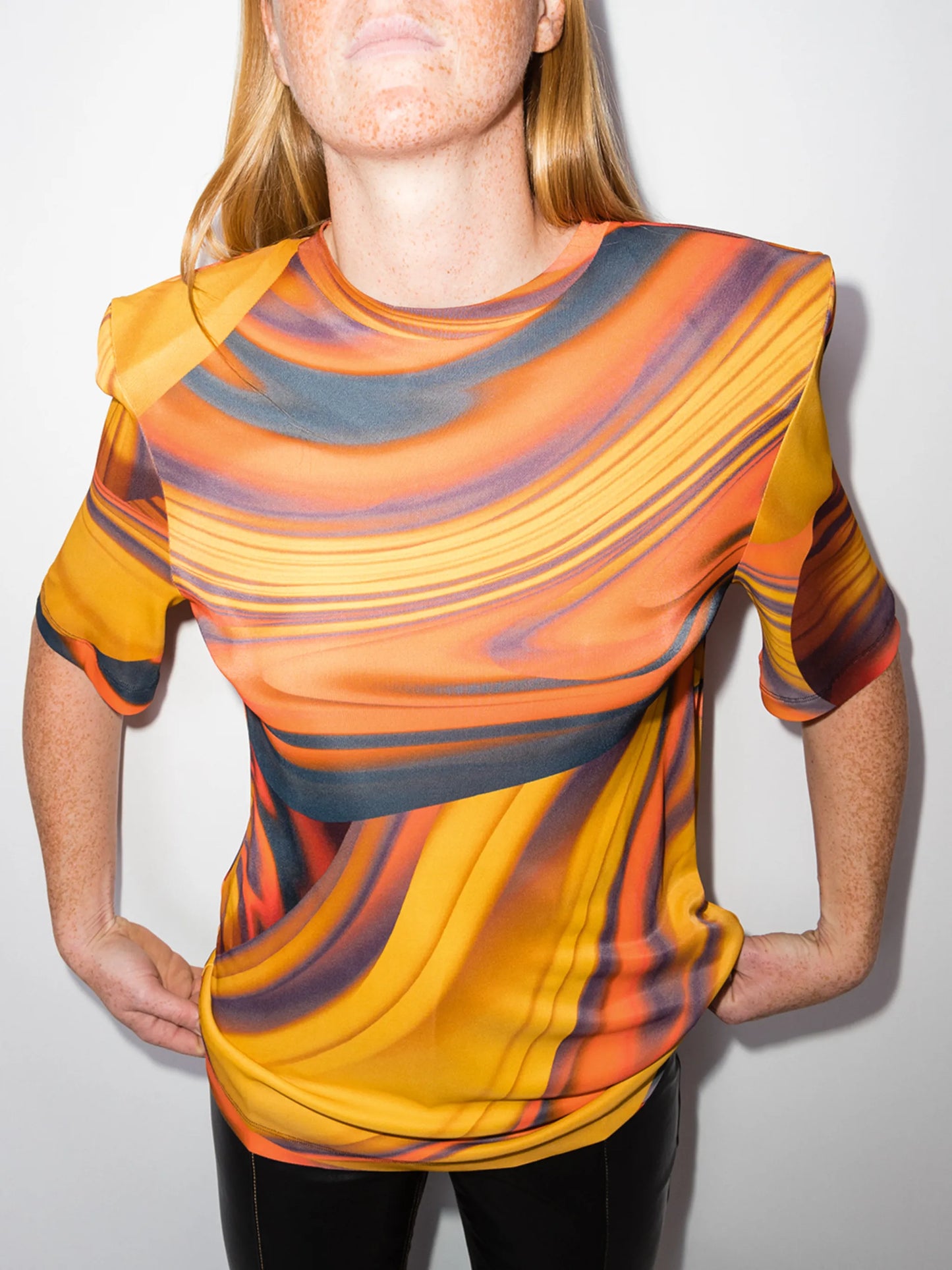 Bella abstract-print T-shirt