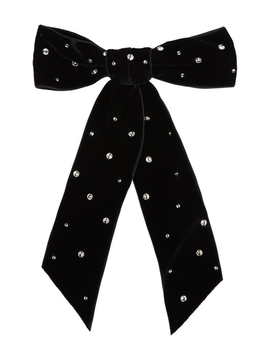 crystal-embellished bow hair clip