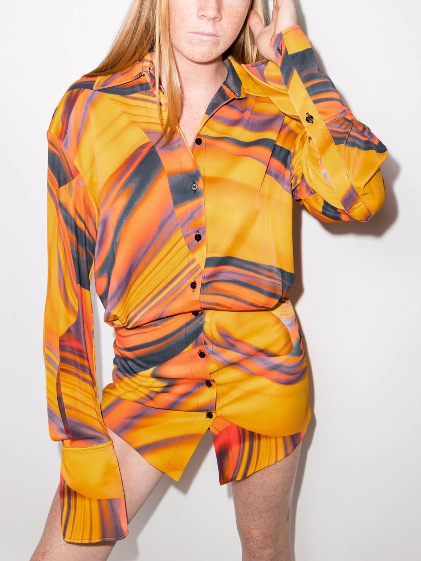 Silvye graphic-print shirtdress