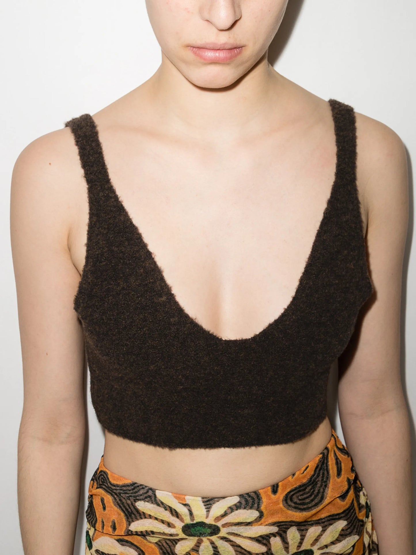 Zosia bouclé bralette top