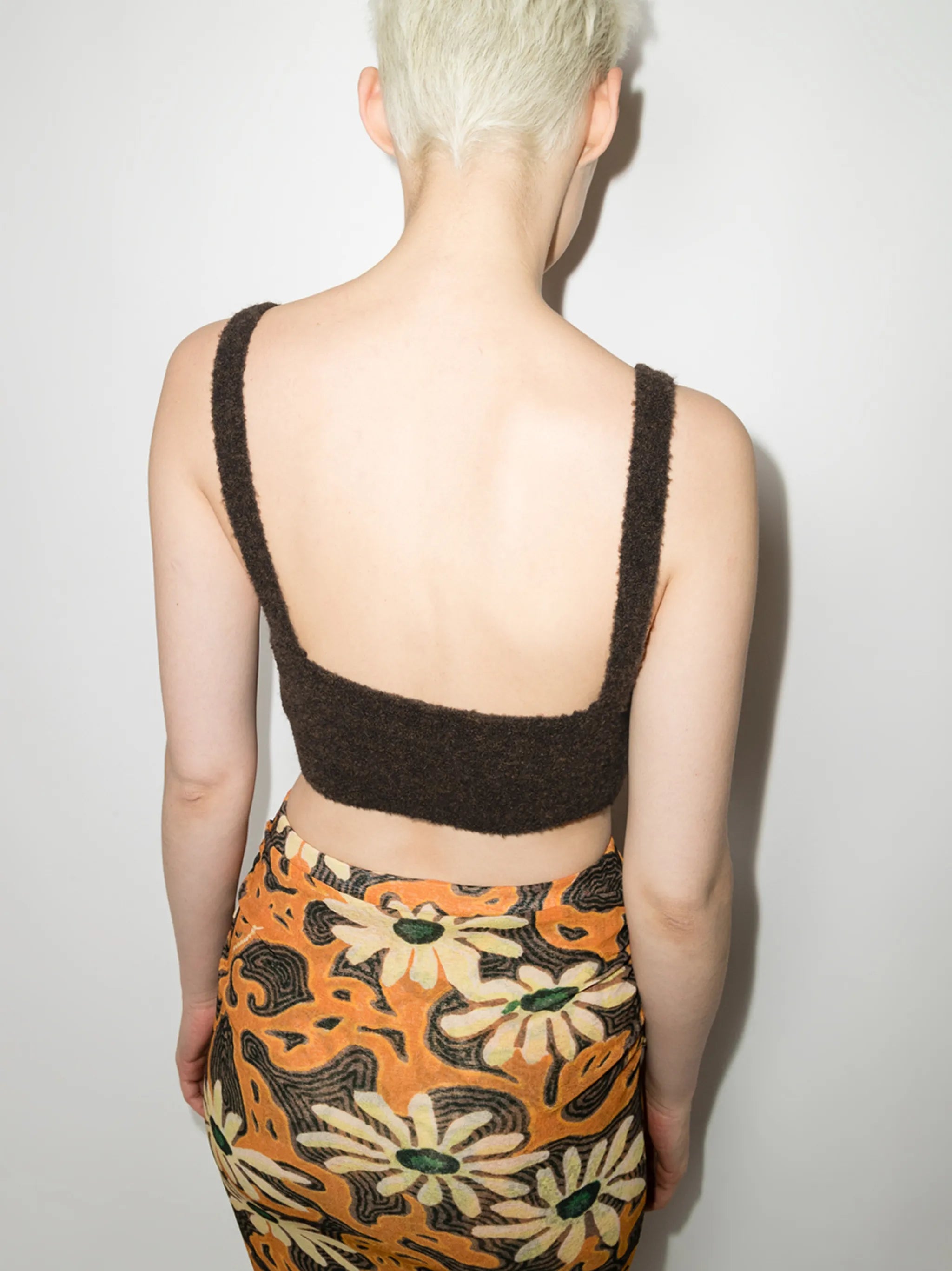 Zosia bouclé bralette top