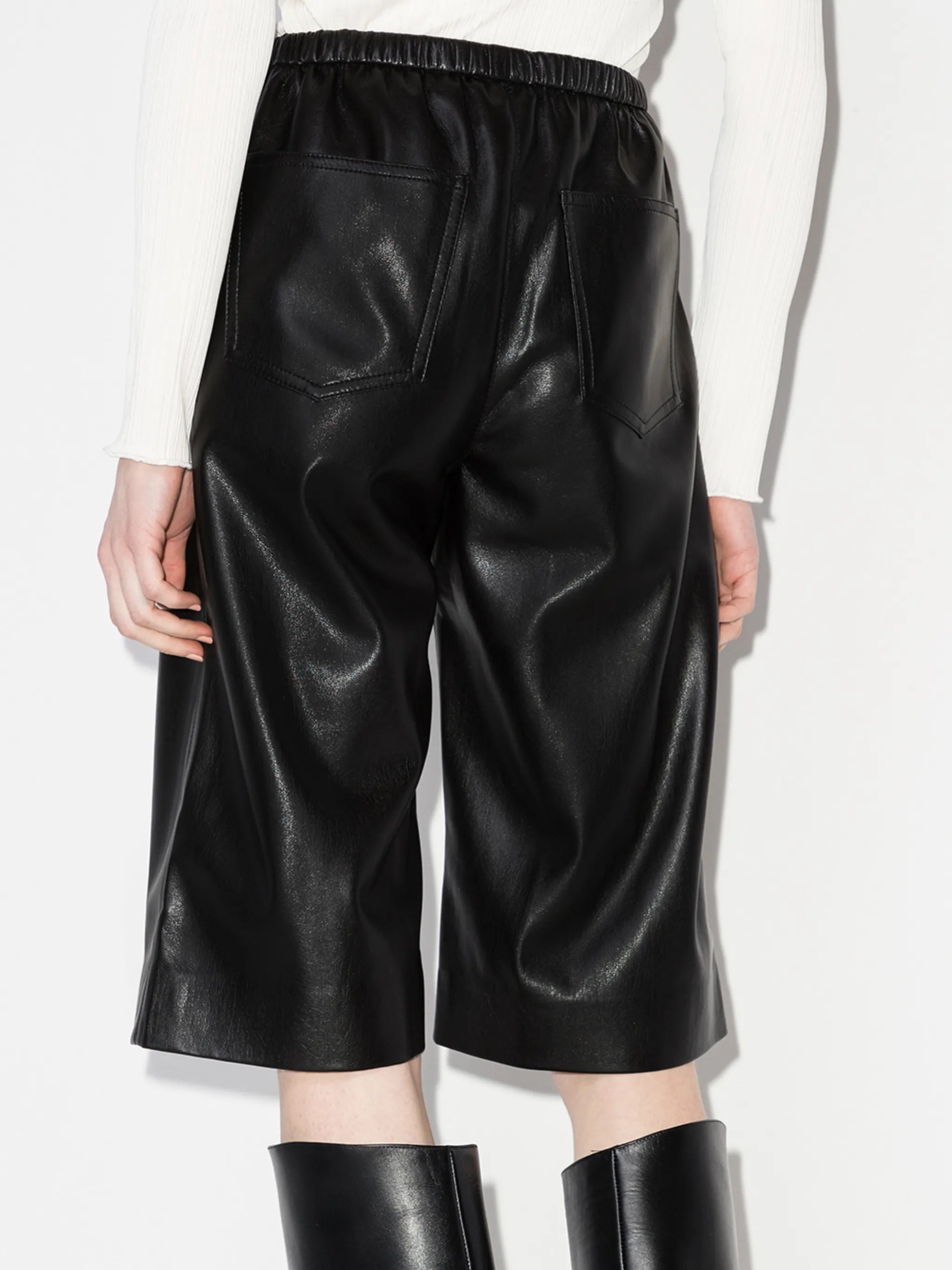 Wender faux-leather Bermuda shorts