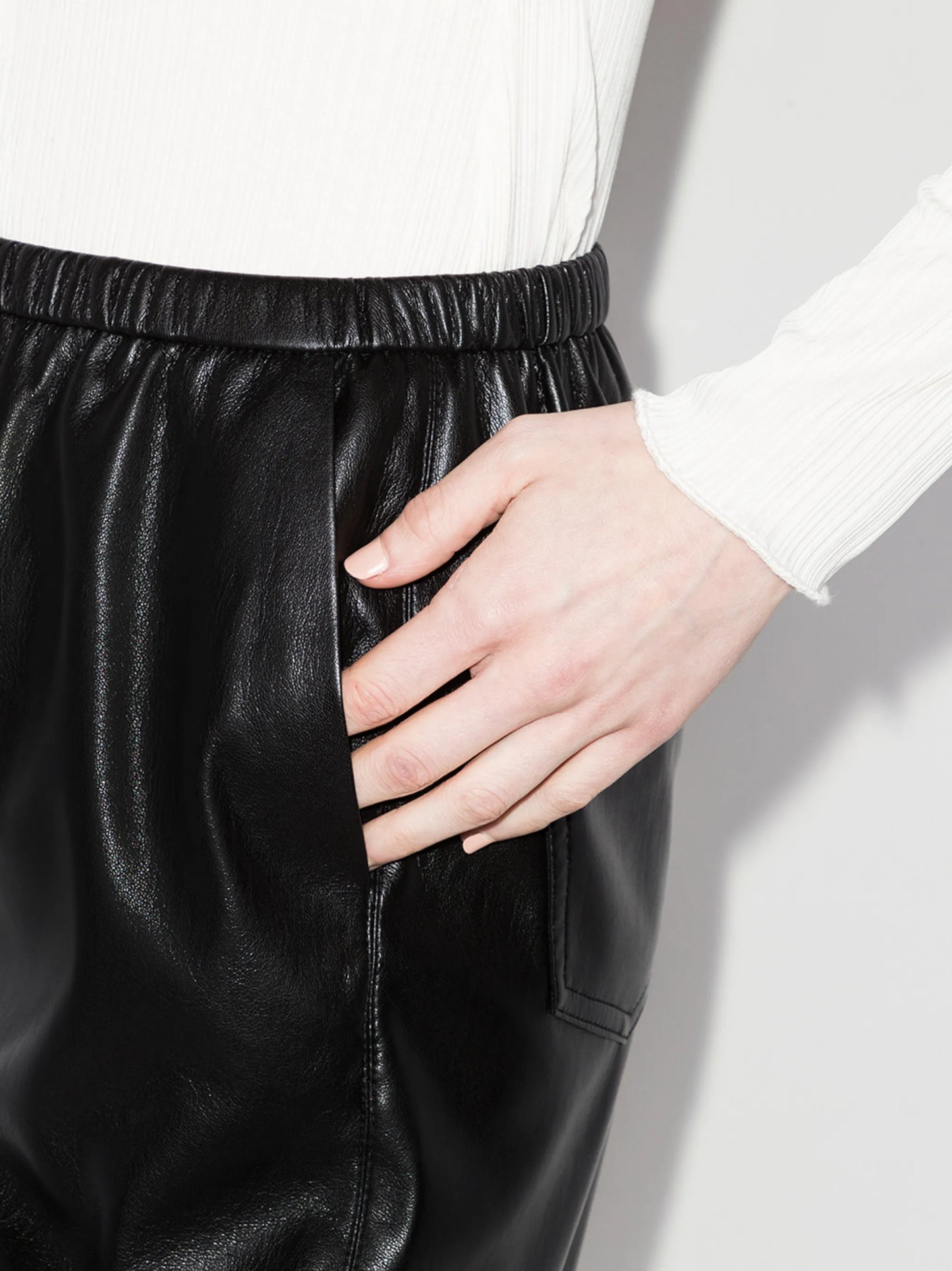 Wender faux-leather Bermuda shorts