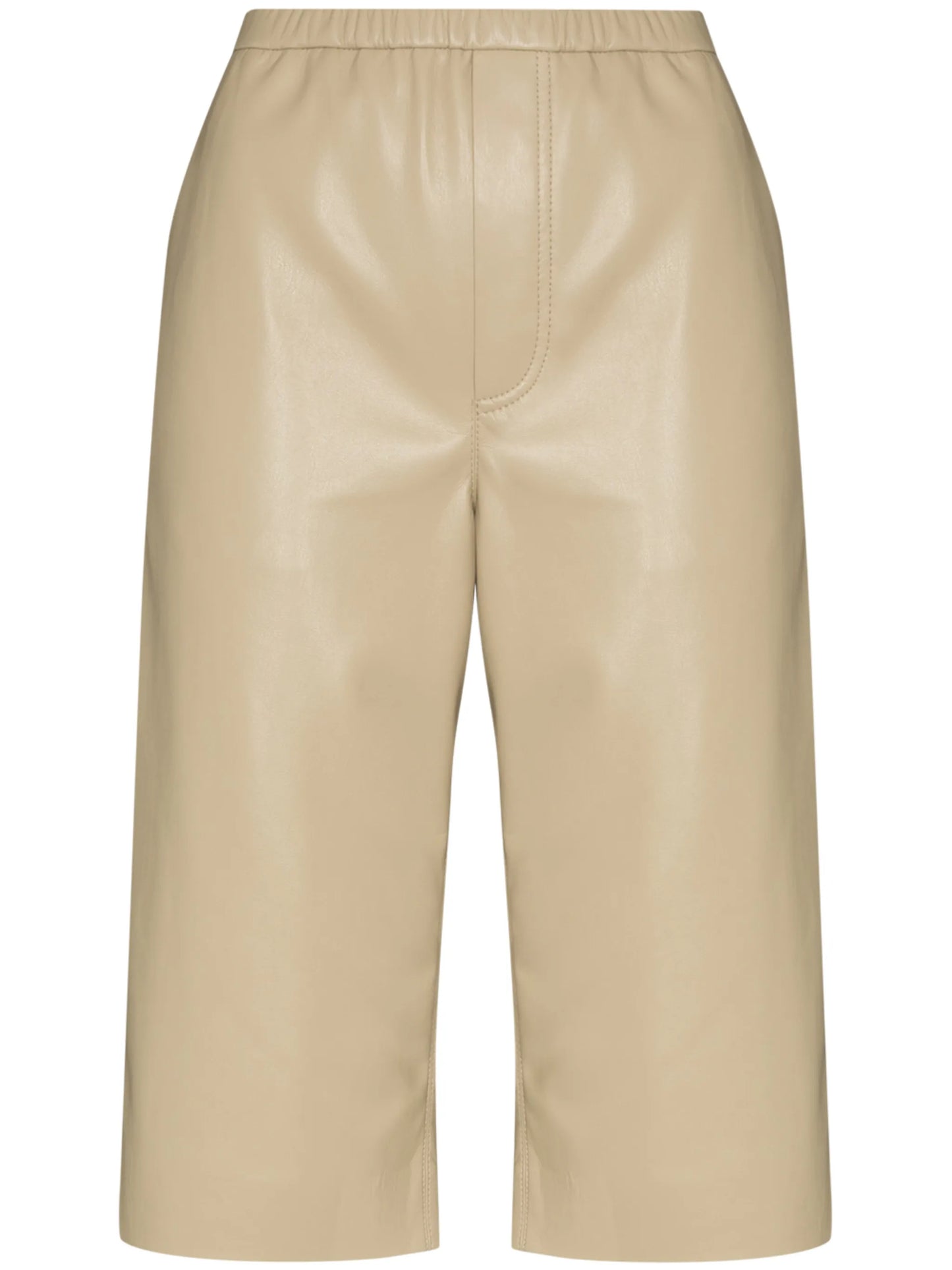 Wendel faux-leather knee-length shorts
