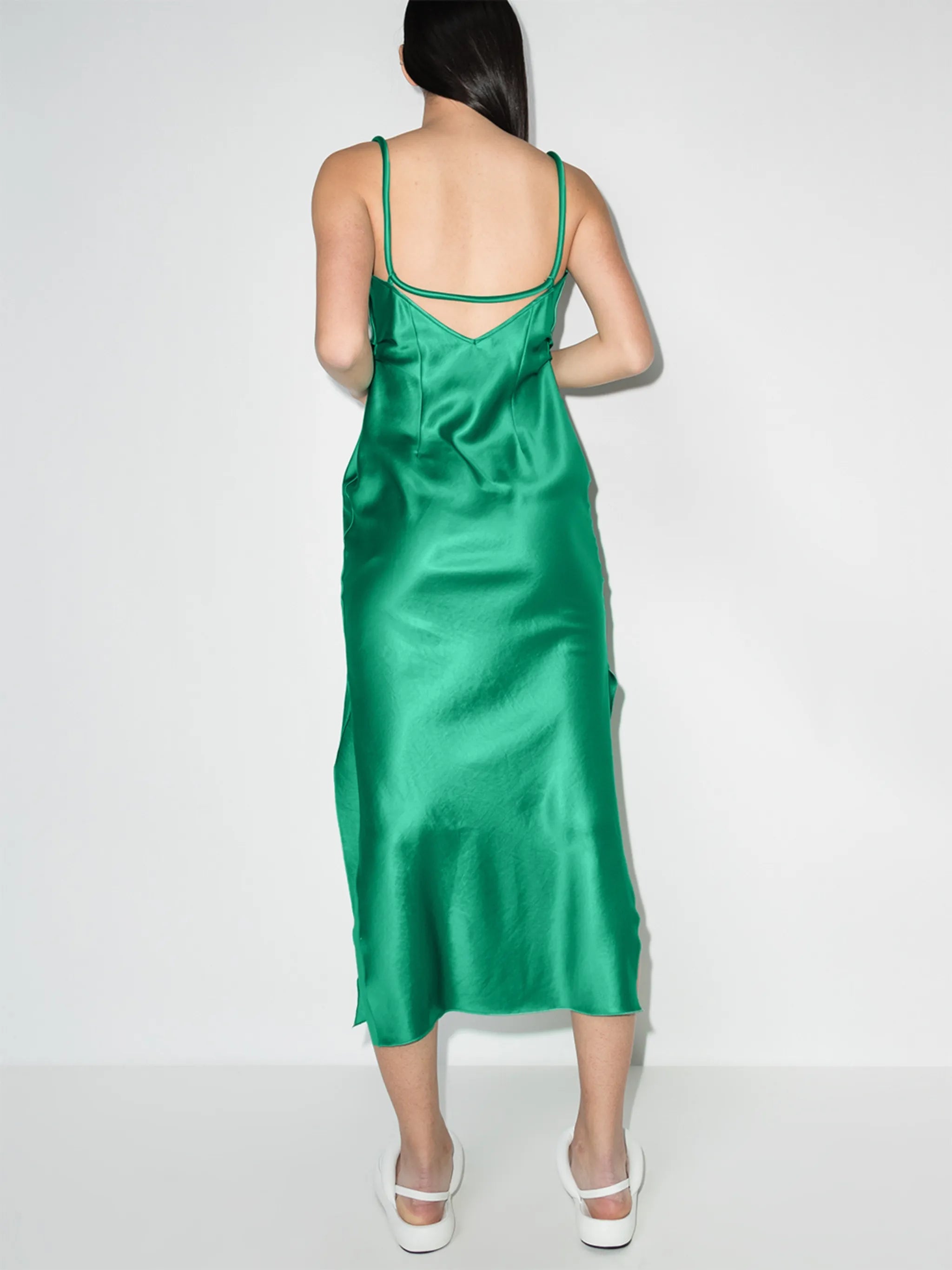 Irma square-neck midi dress