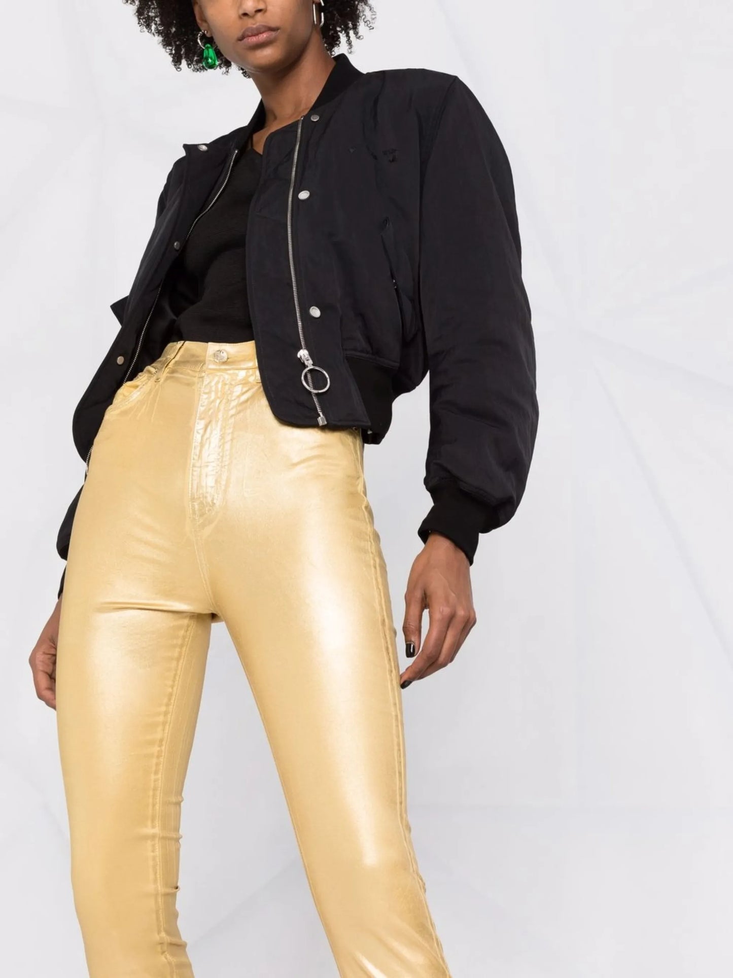 high-rise skinny jeans