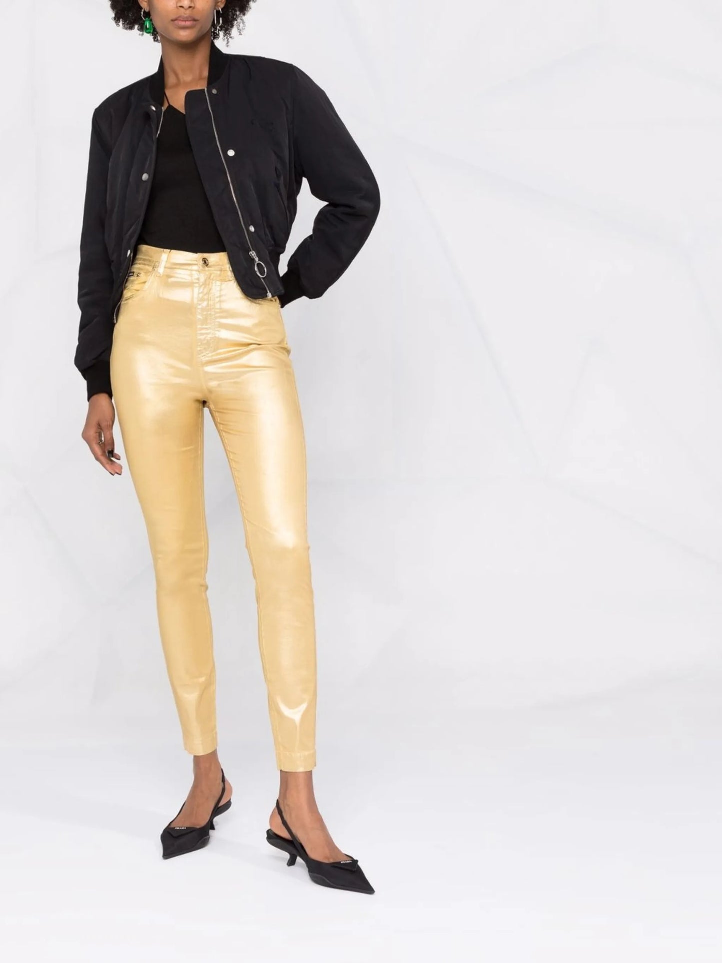 high-rise skinny jeans