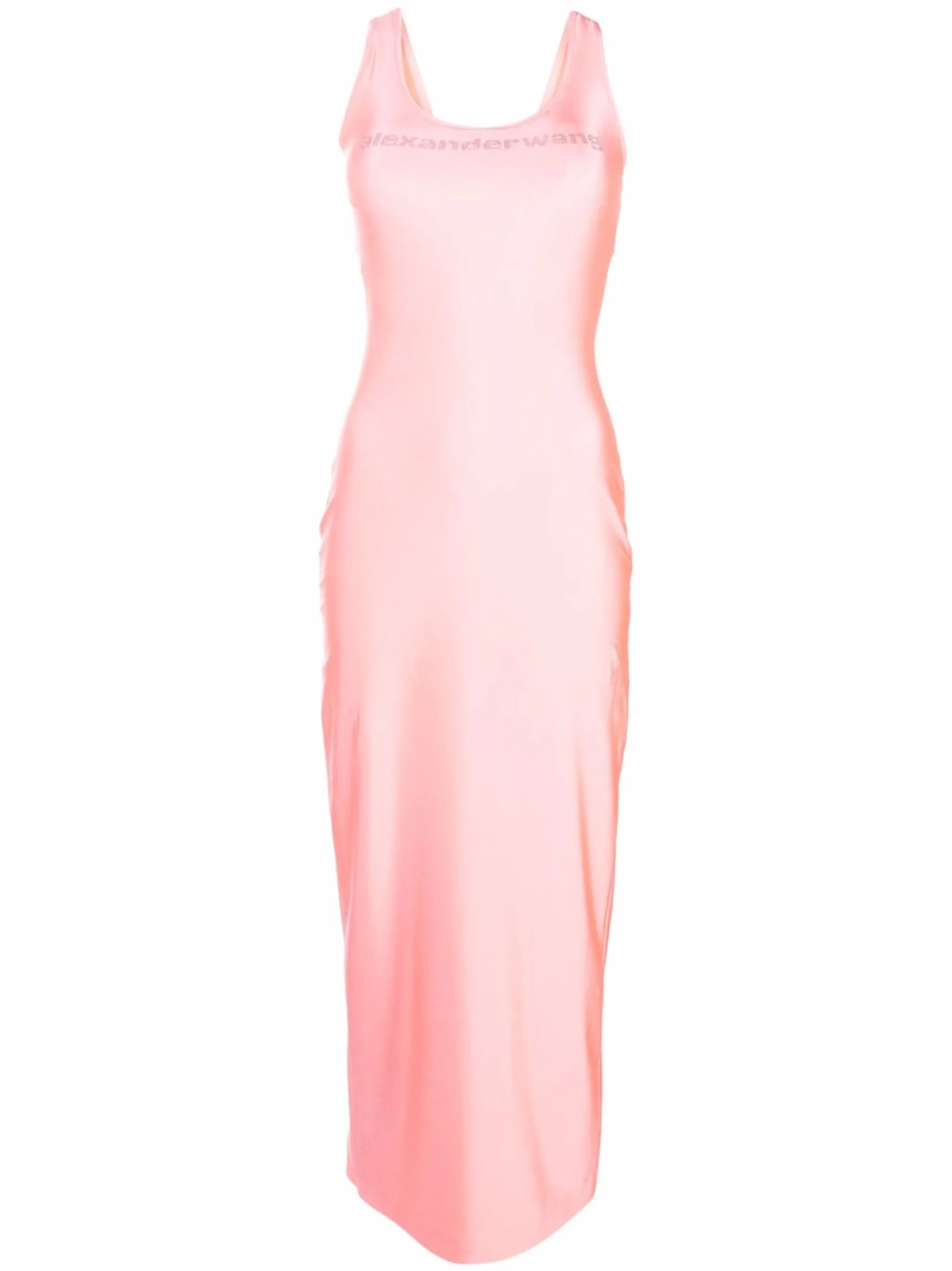 logo-embellished lurex maxi dress