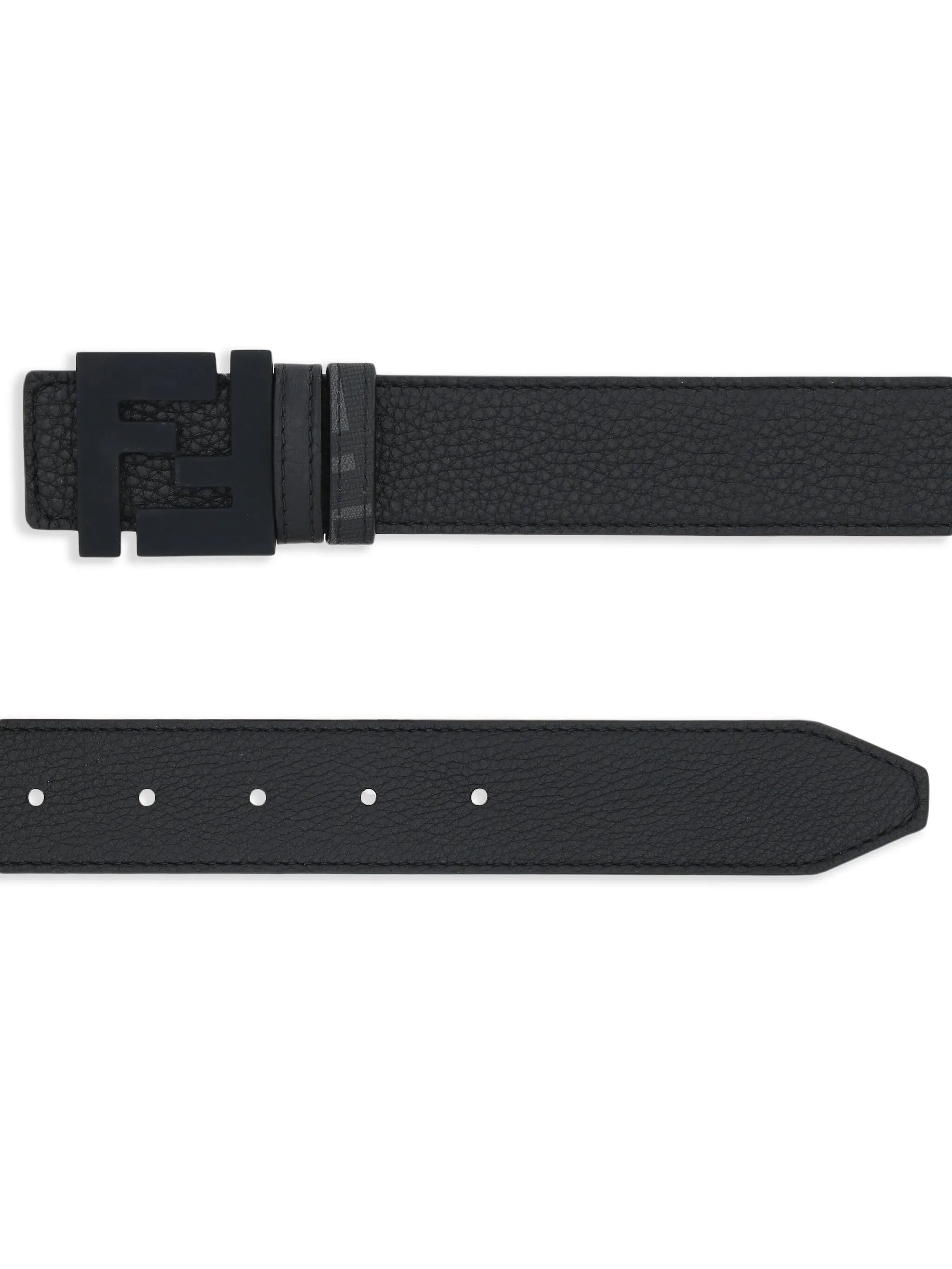 reversible logo-buckle belt