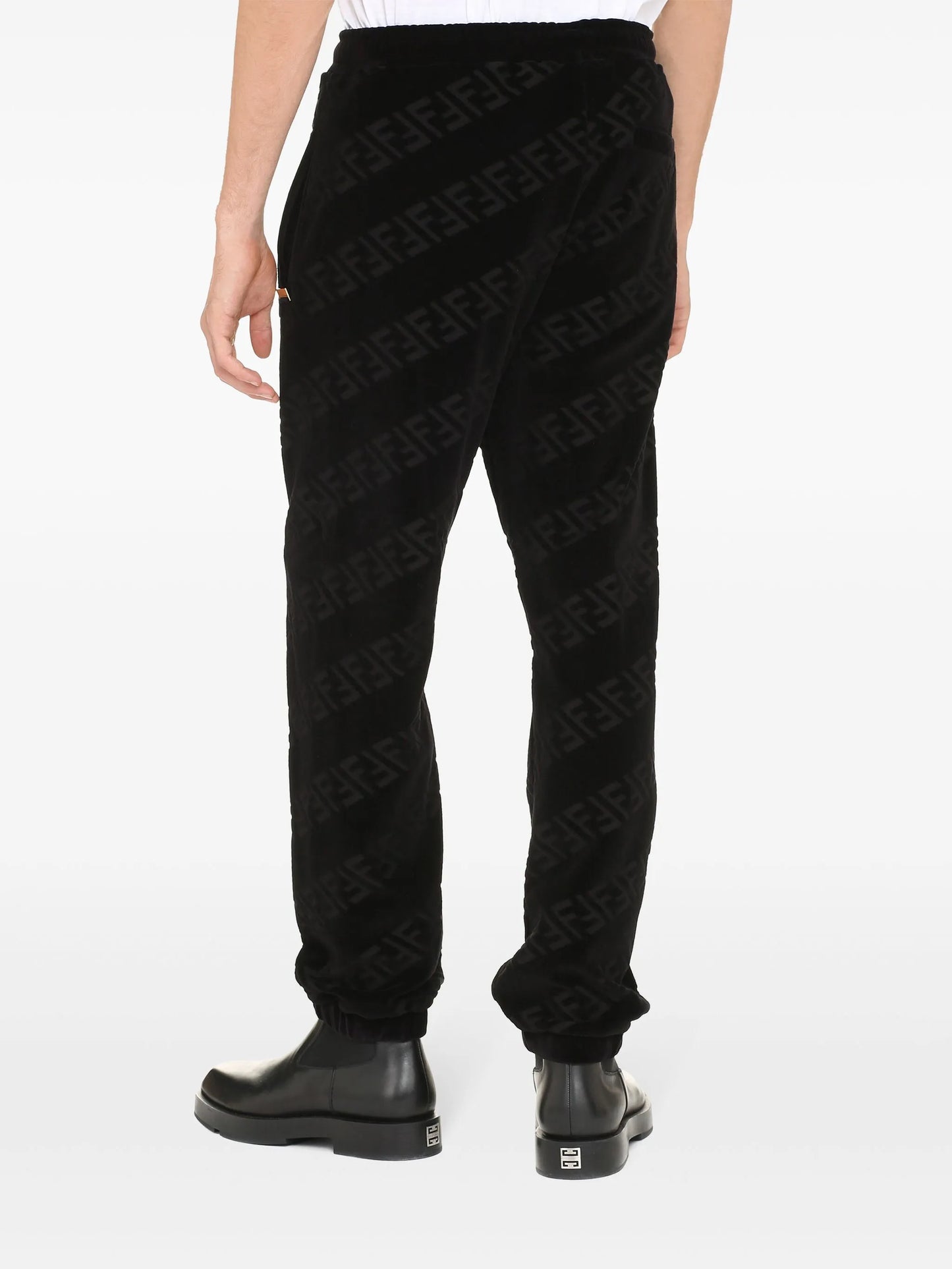 FF-motif velvet track pants