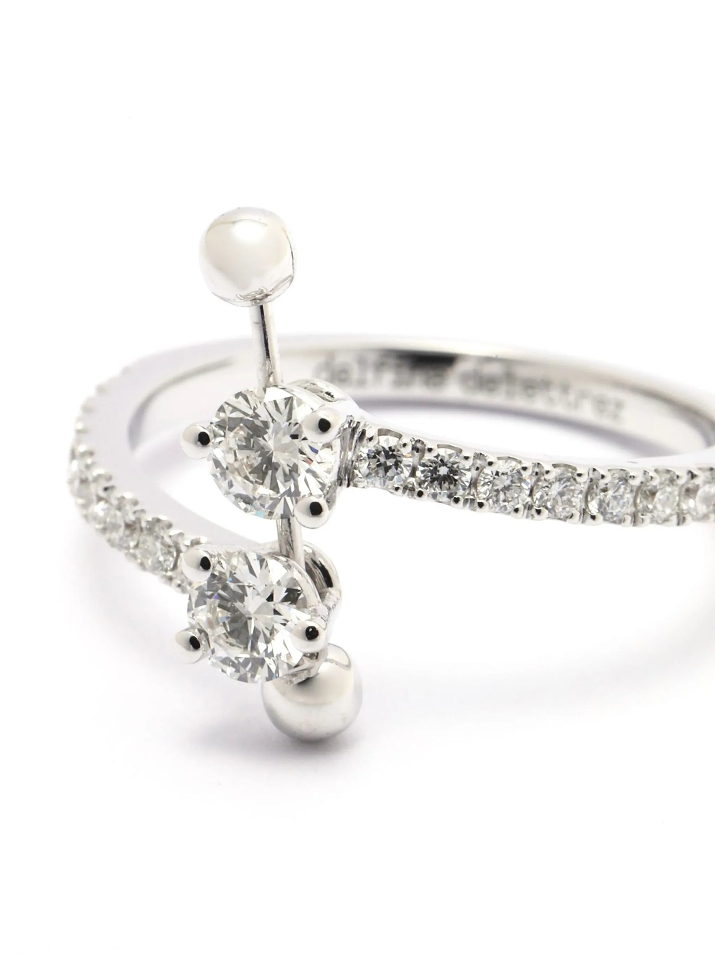 18kt white gold Two In One Contrariè diamond ring