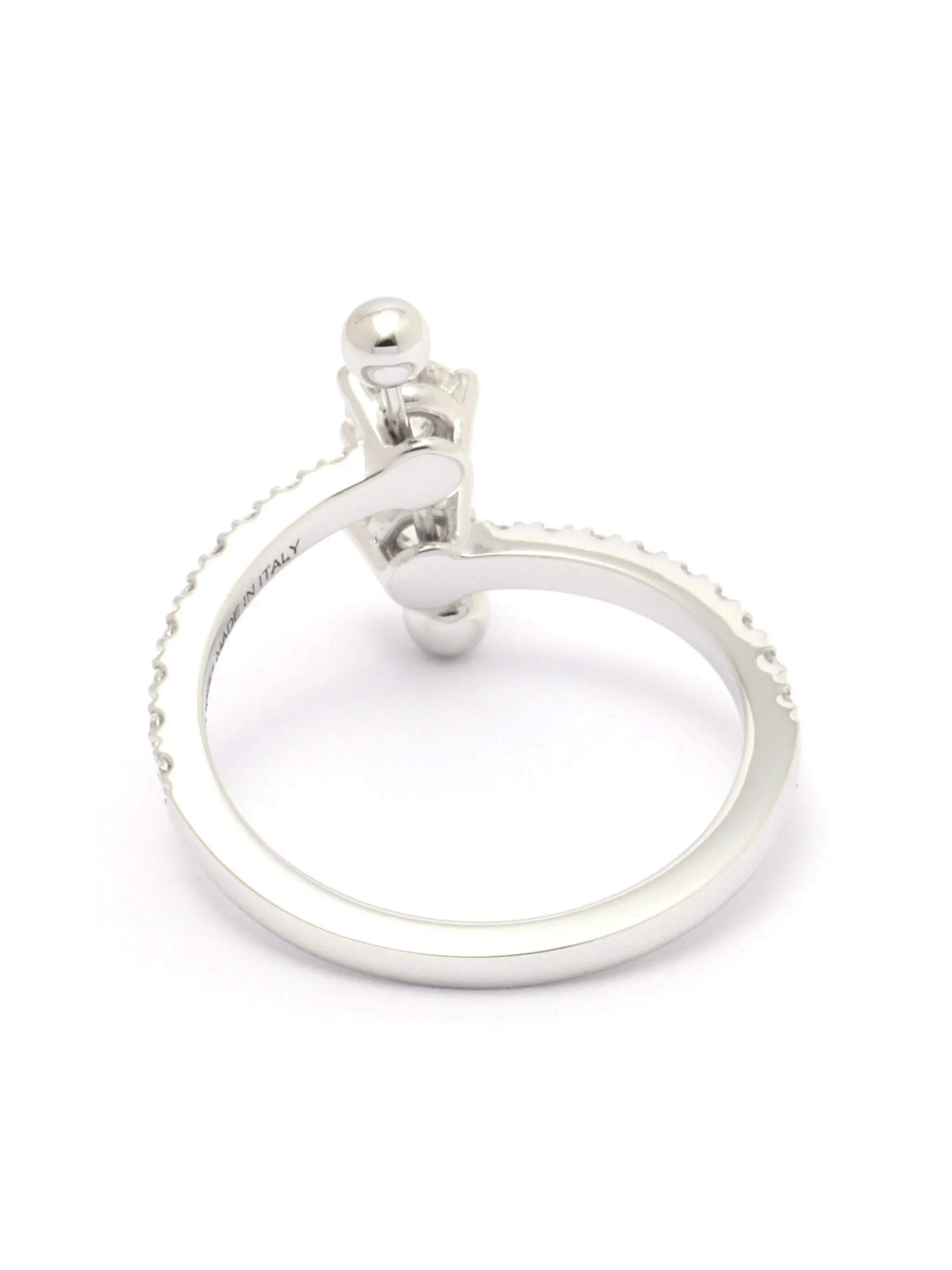 18kt white gold Two In One Contrariè diamond ring